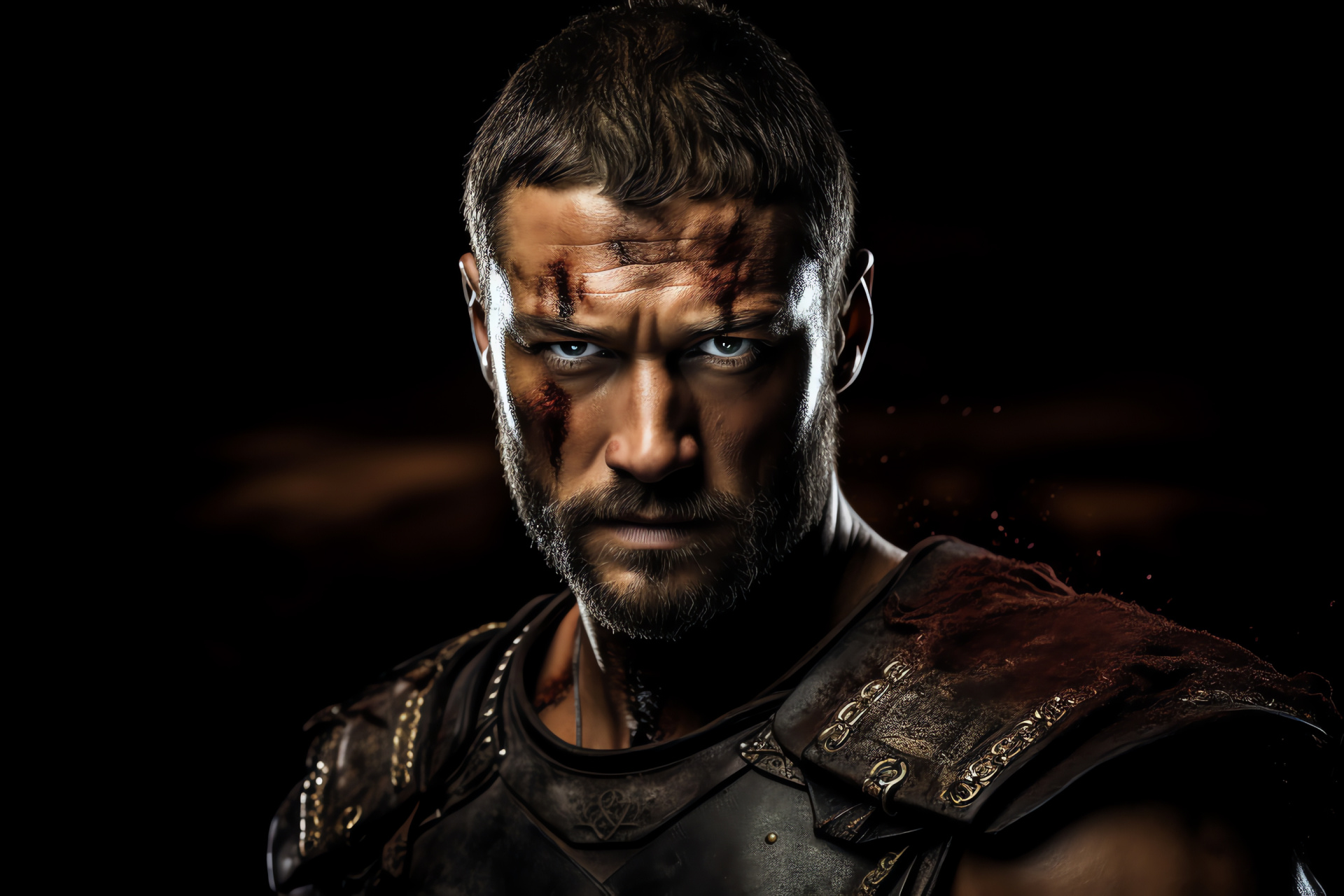 Andy Whitfield, Spartacus lead, Gladiator portrayal, Roman era drama, Epic series character, HD Desktop Wallpaper