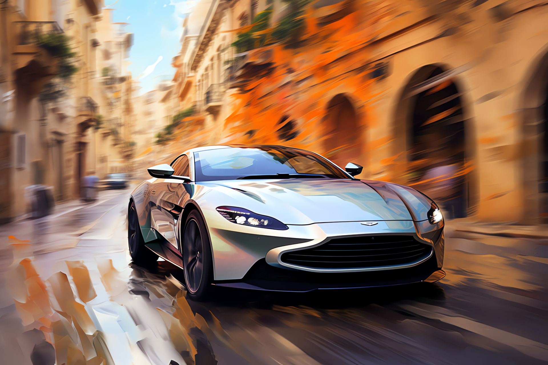 Spectre espionage adventure, spy James Bond, Aston Martin speed, Roma backdrop, pursuit sequence specifics, HD Desktop Wallpaper