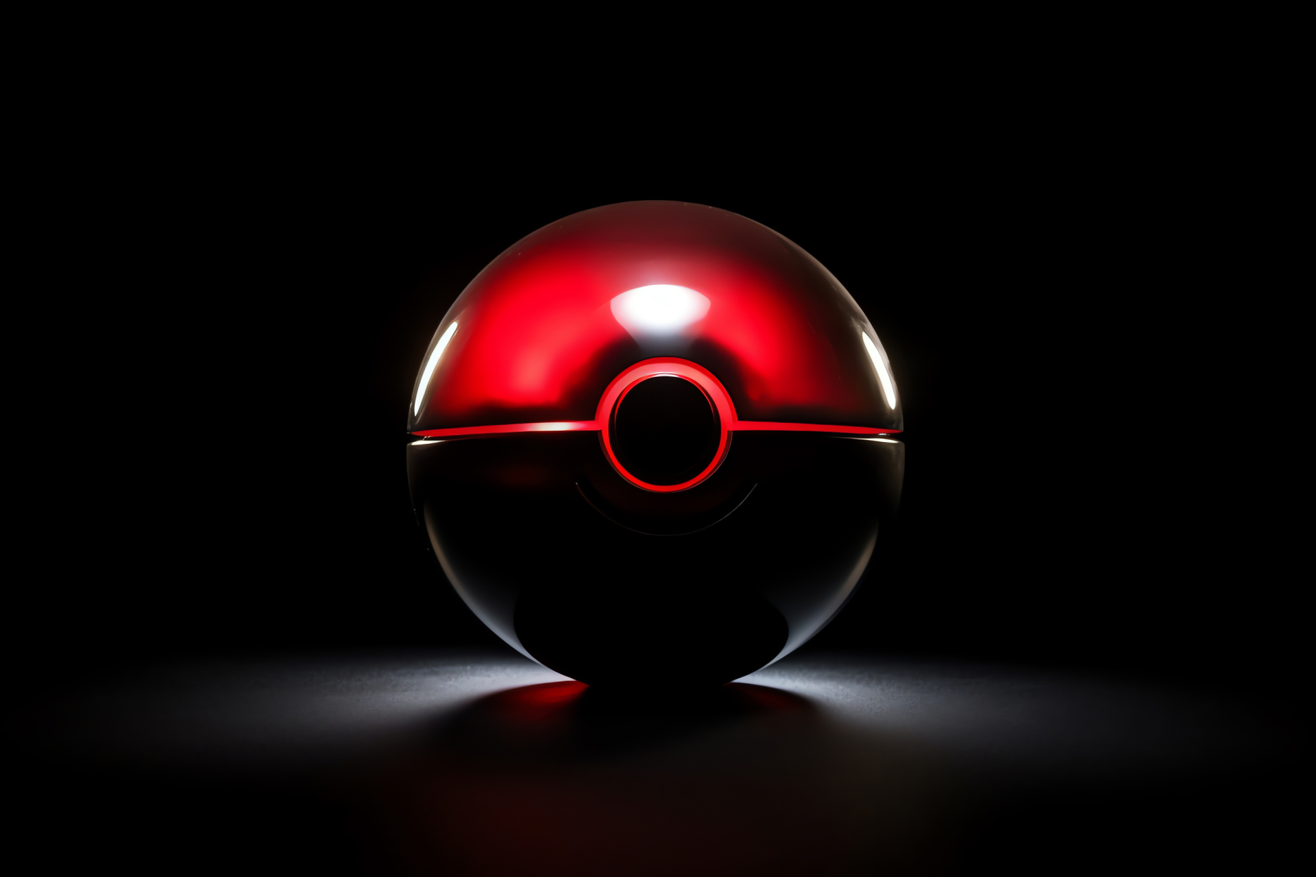 Pokeball mystery, Levitation intrigue, Black void, Unknown element, Pokemon capture, HD Desktop Wallpaper