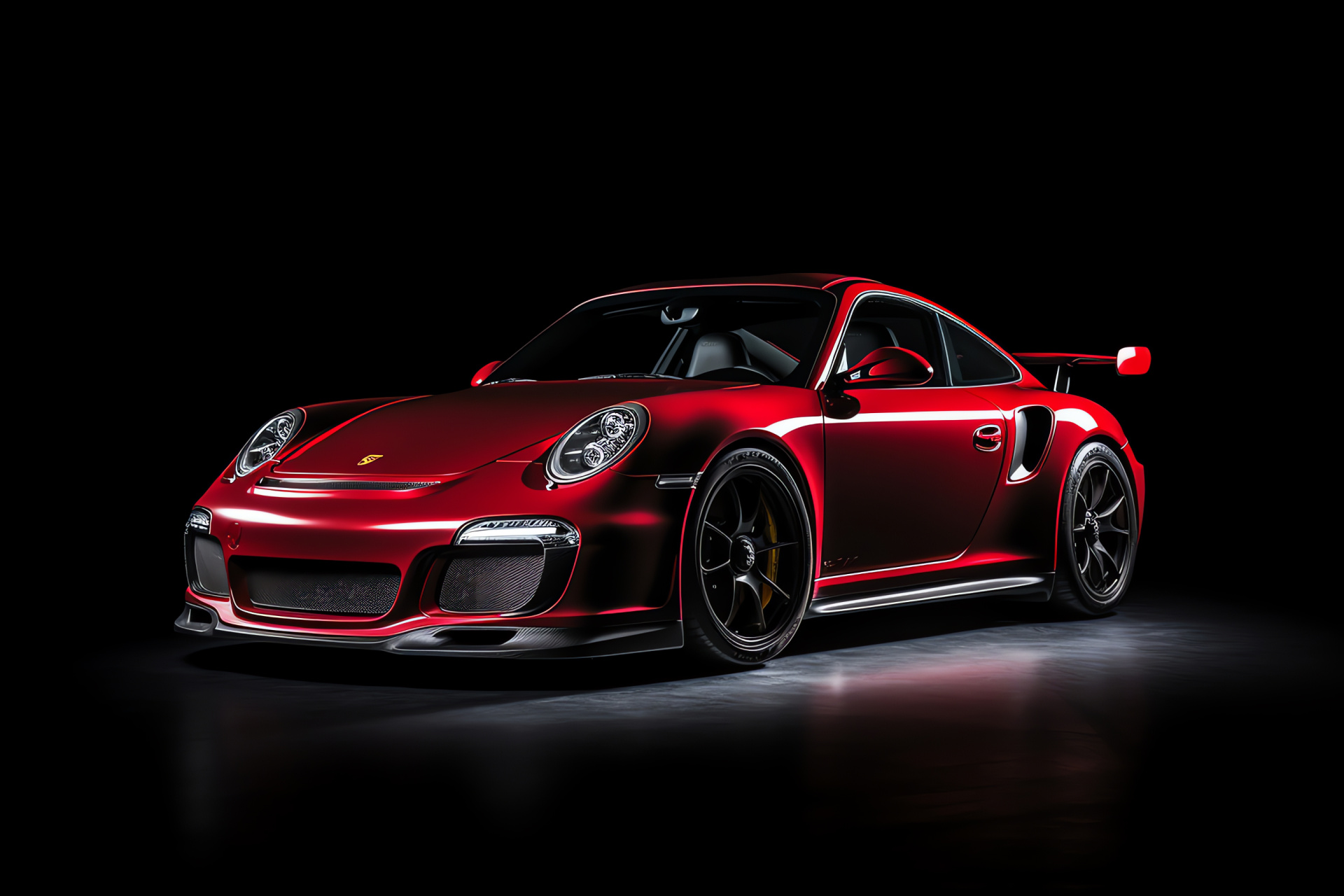 Porsche GT3 GT2RS, Intense red sports car, Performance vehicle pose, Sleek motor design, Precision automotive engineering, HD Desktop Image