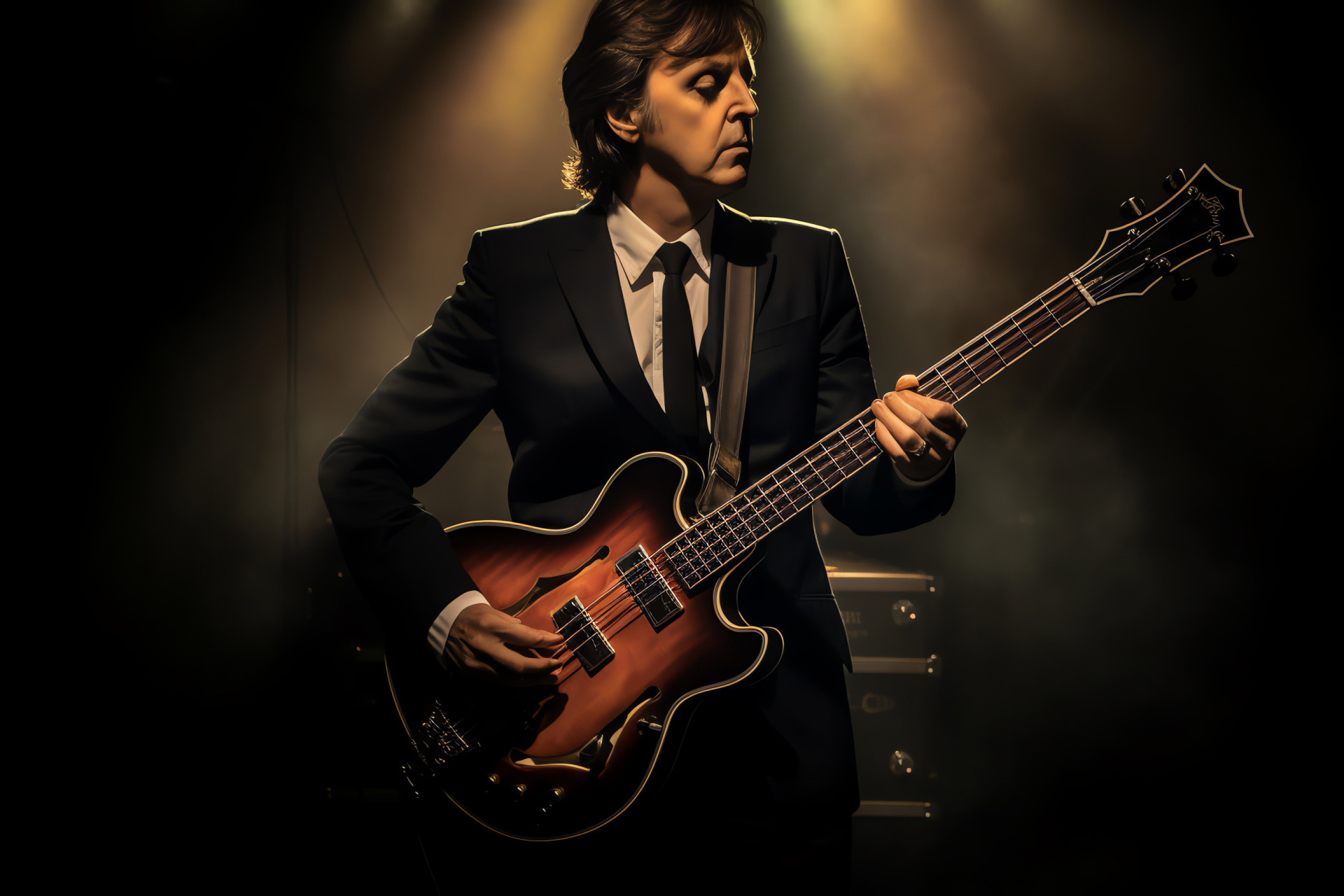 Paul McCartney, The Beatles bassist, legendary performer, musical innovator, stage presence, HD Desktop Image