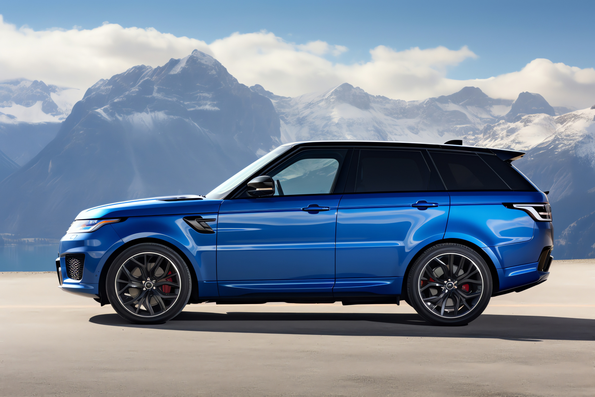 Range Rover Sport 2018, Vivid color scheme, Side profile shot, Energy in design, Adventure luxury vehicle, HD Desktop Image