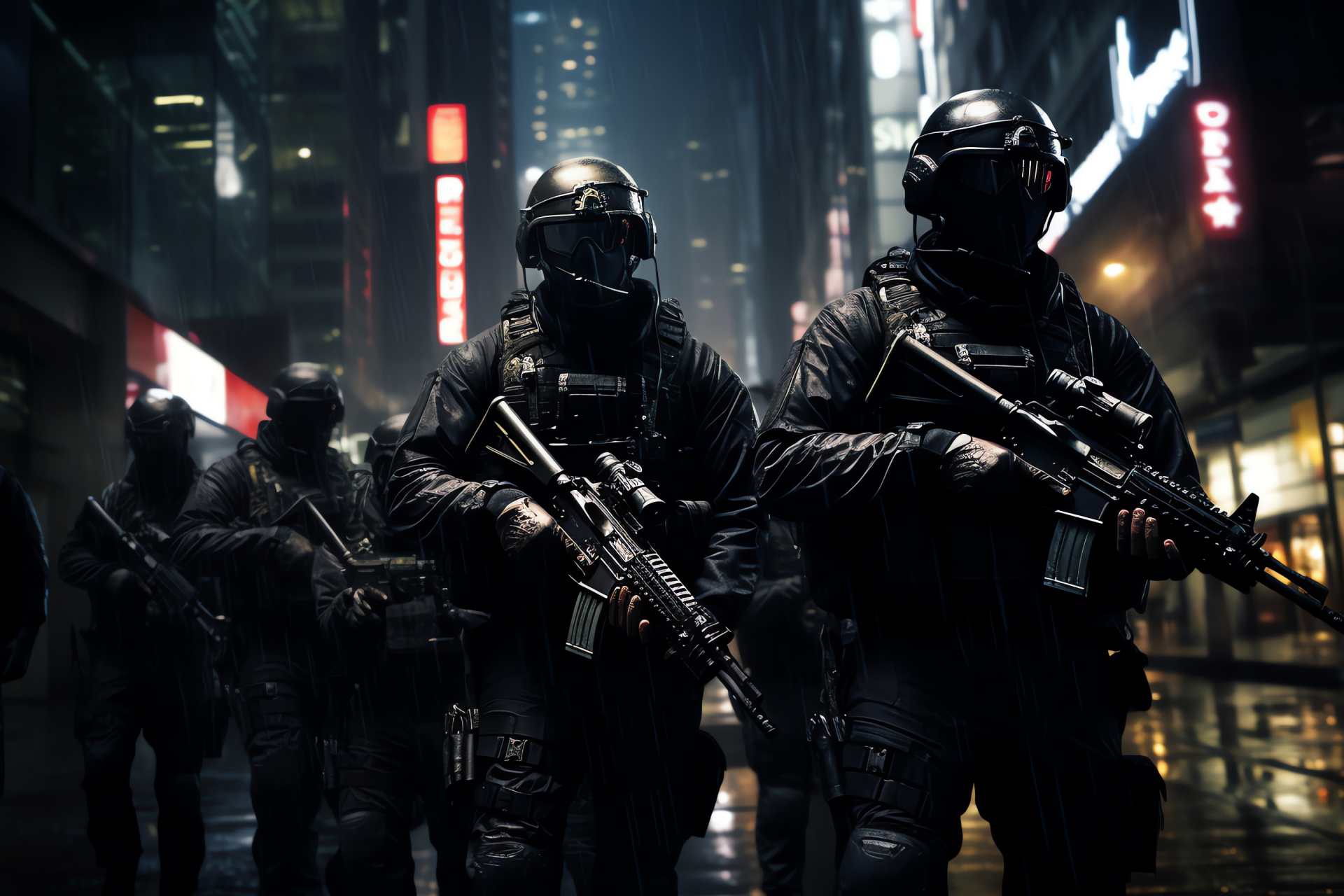 MW3, Interactive gameplay, Elite operatives, Top-secret venue, Japanese metropolis, HD Desktop Wallpaper