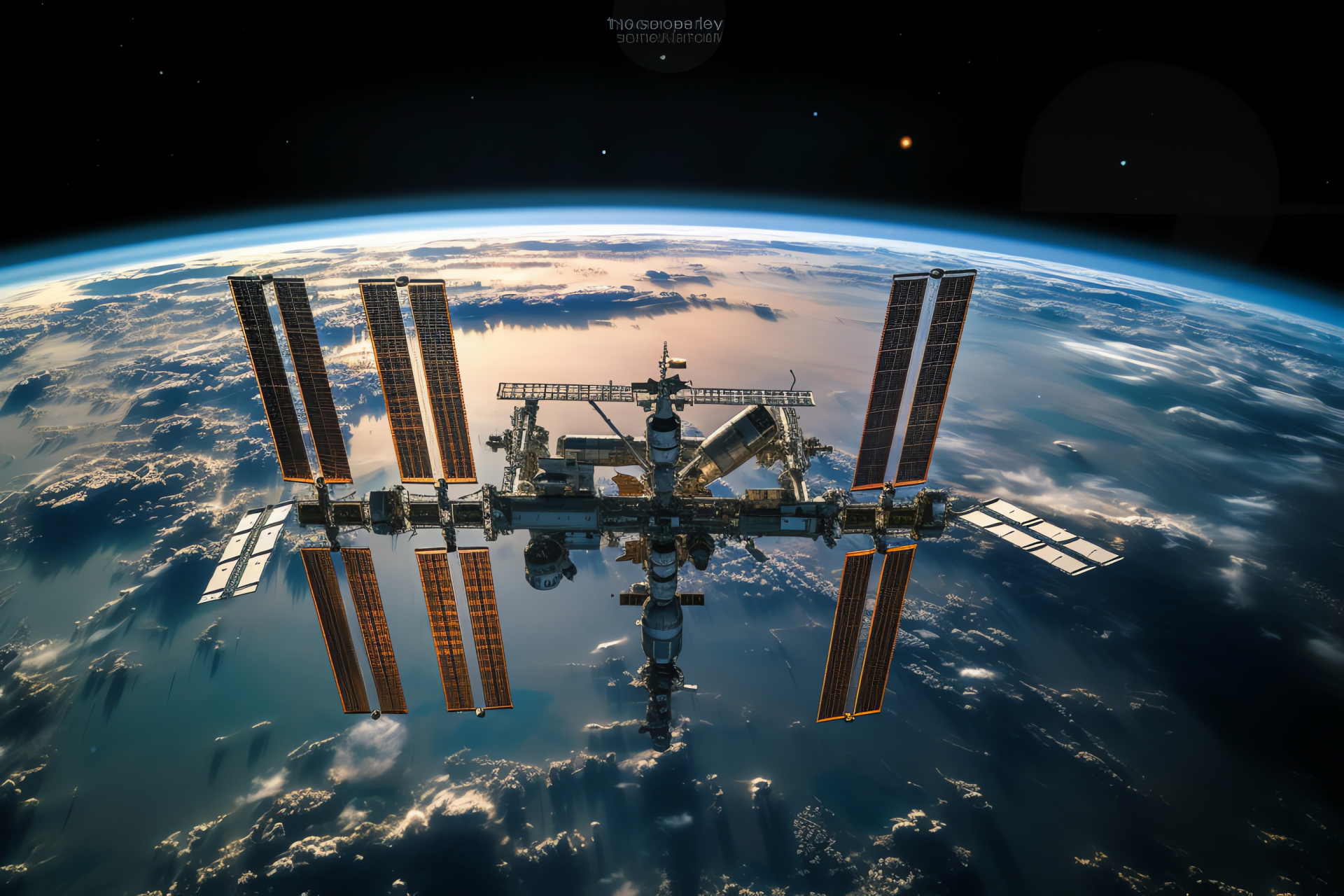 Orbital complex, Human-made satellite, Astronauts home, Earth view, Space technology, HD Desktop Wallpaper