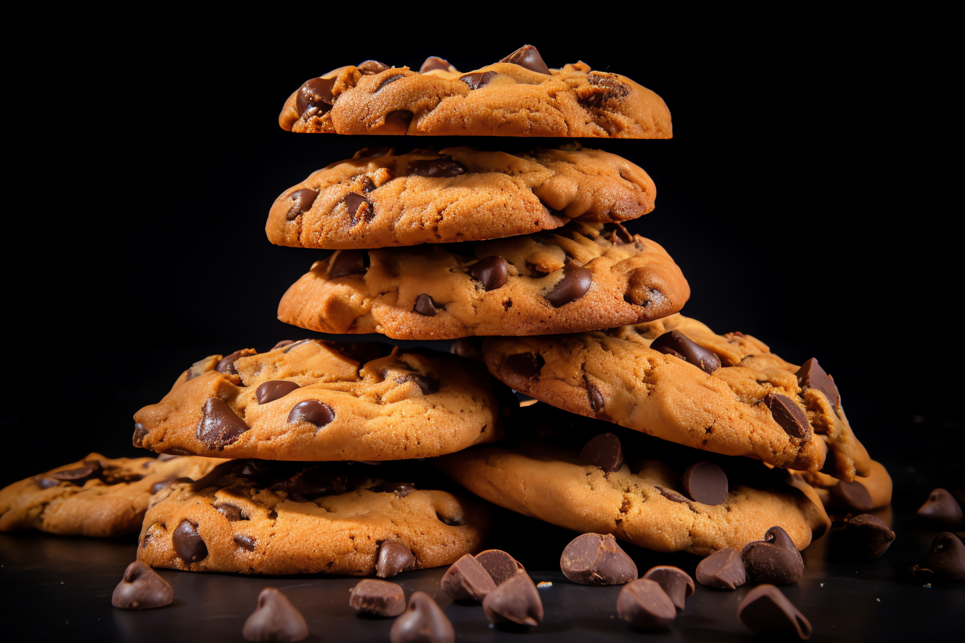 Warm cookies, freshly baked, golden treats, soft texture, sweet aroma, HD Desktop Wallpaper