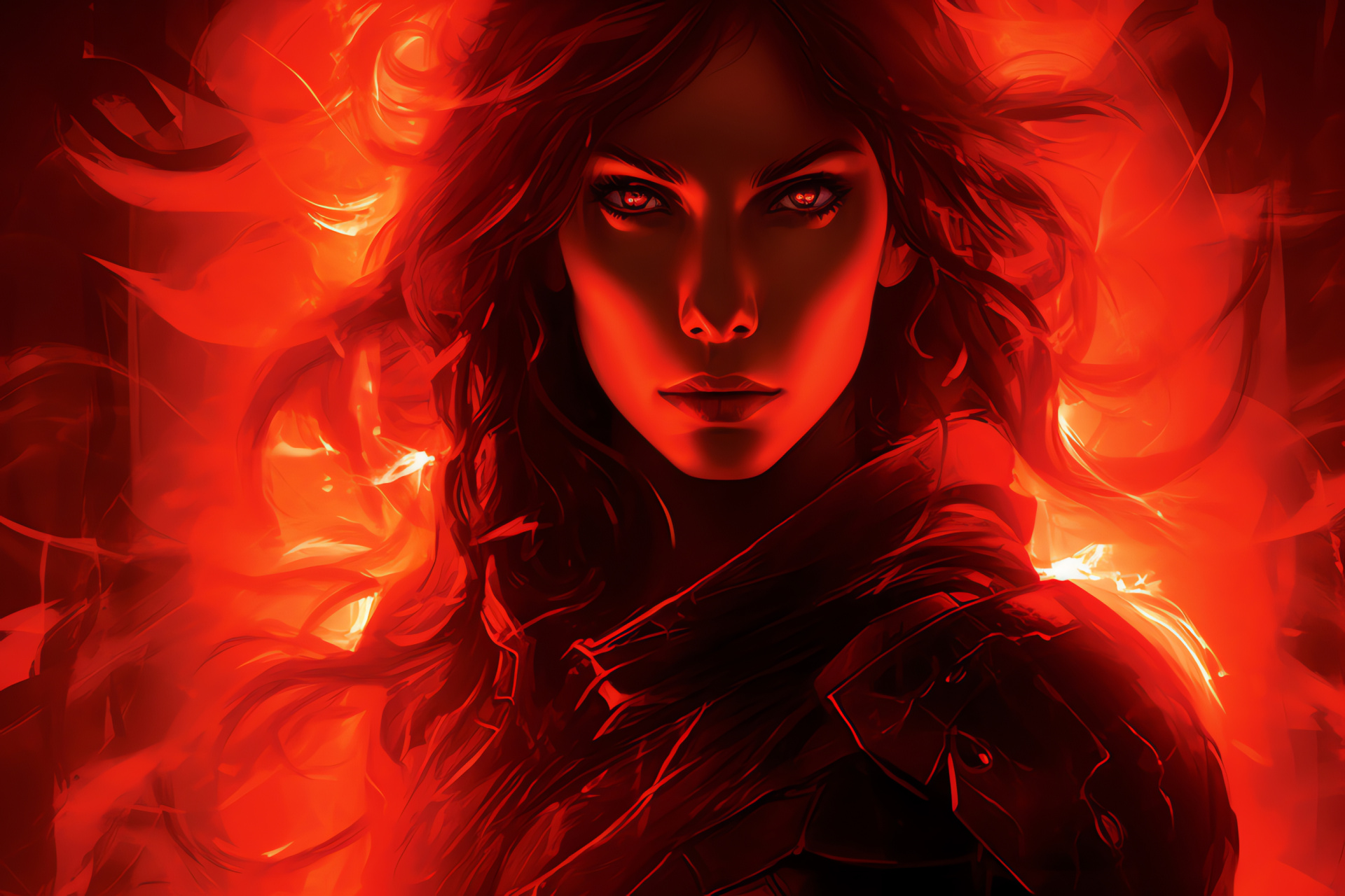 Wizard Aribeth, enchantress, alabaster mane, radiant orbs, element swirl, HD Desktop Wallpaper