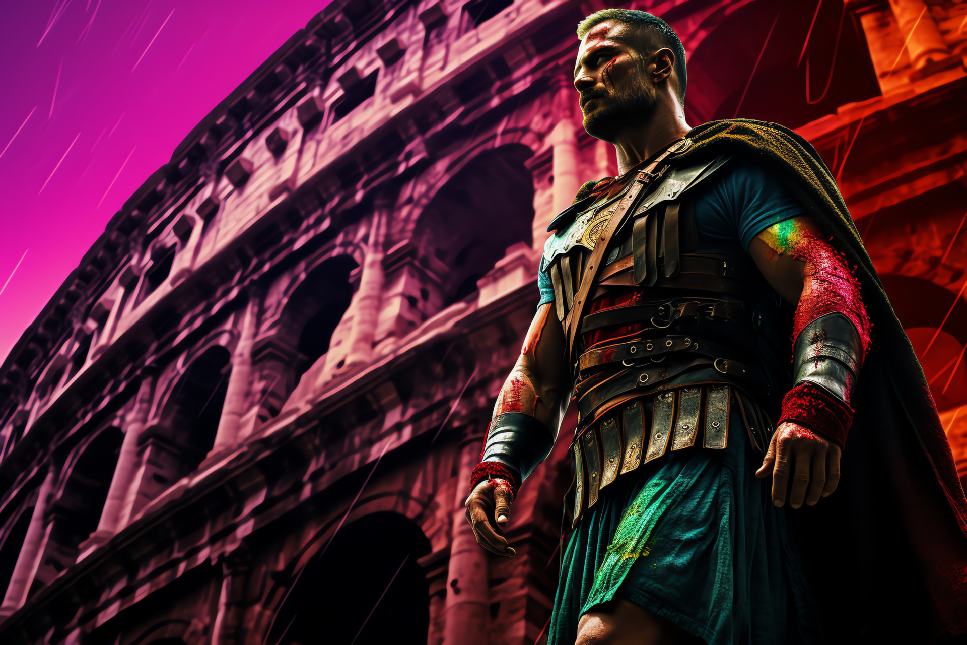 Spartacus in Rome, gladiatorial legend, historical drama, tragic hero, downfall of gladiator, HD Desktop Image