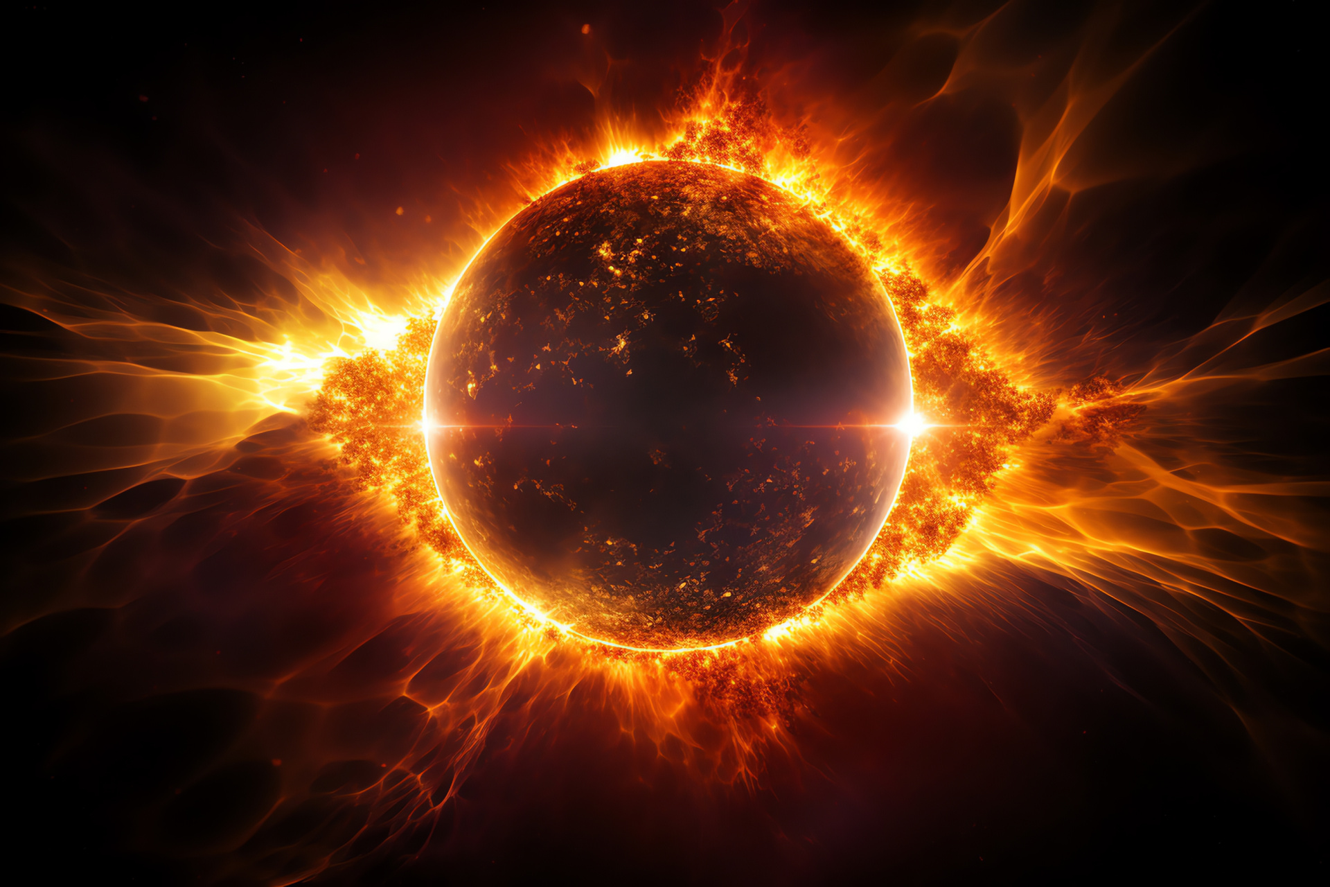Solar obscuration, Galactic ballet, Infinite expanse, Cosmic wonder, Sky-high spectacle, HD Desktop Wallpaper
