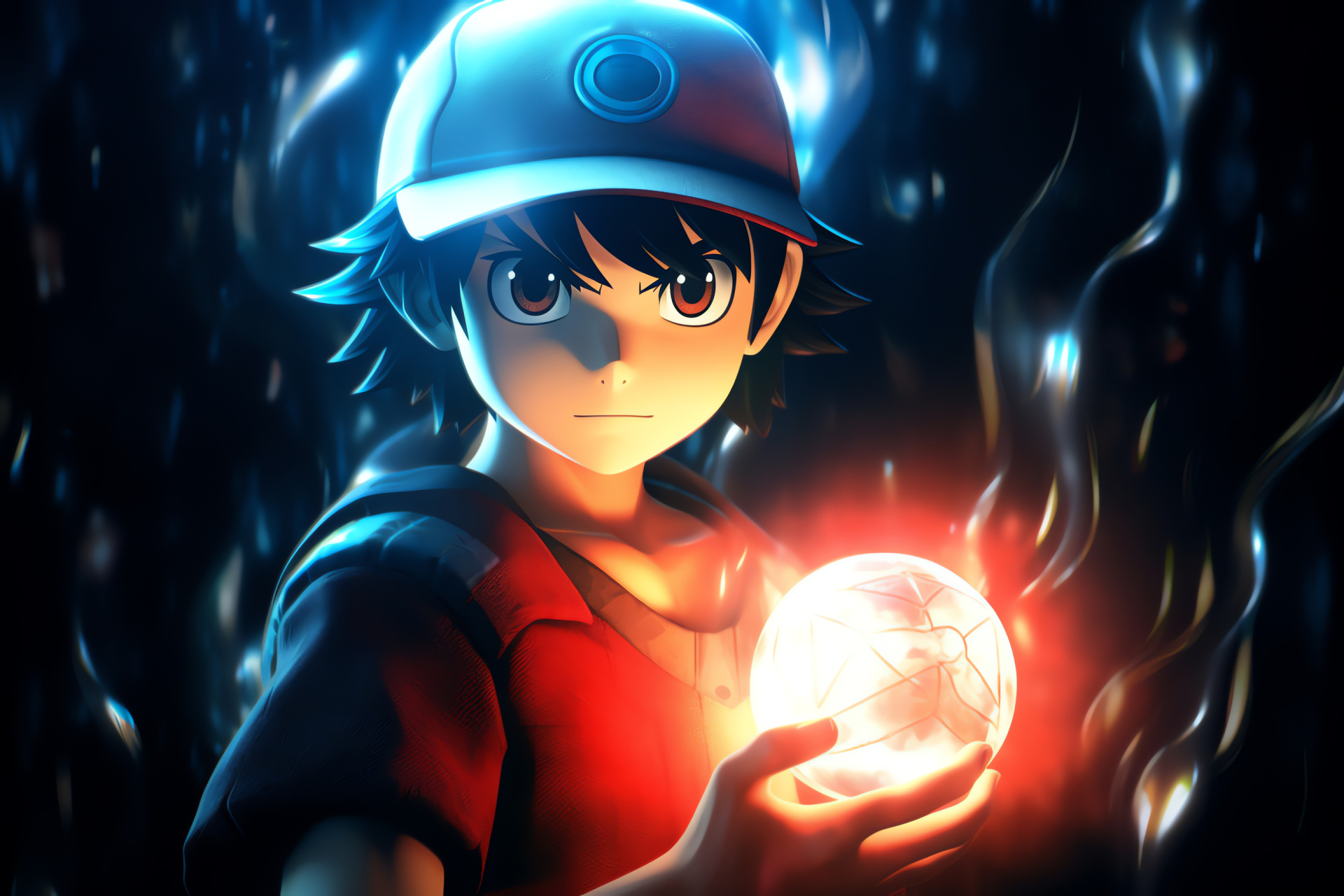 Iconic Ash Ketchum, Pokmon Trainer, Pallet Town, Favorite cap, Jet-black spikes, HD Desktop Image