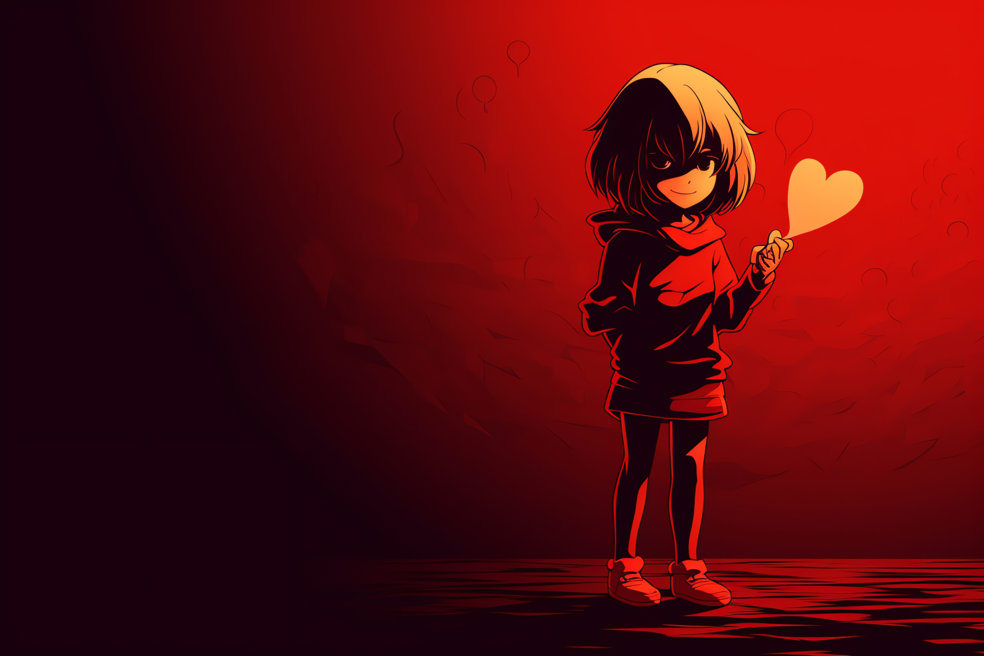 Undertale Frisk, Role-playing game, Hero character, Piercing gaze, Determined youth, HD Desktop Wallpaper