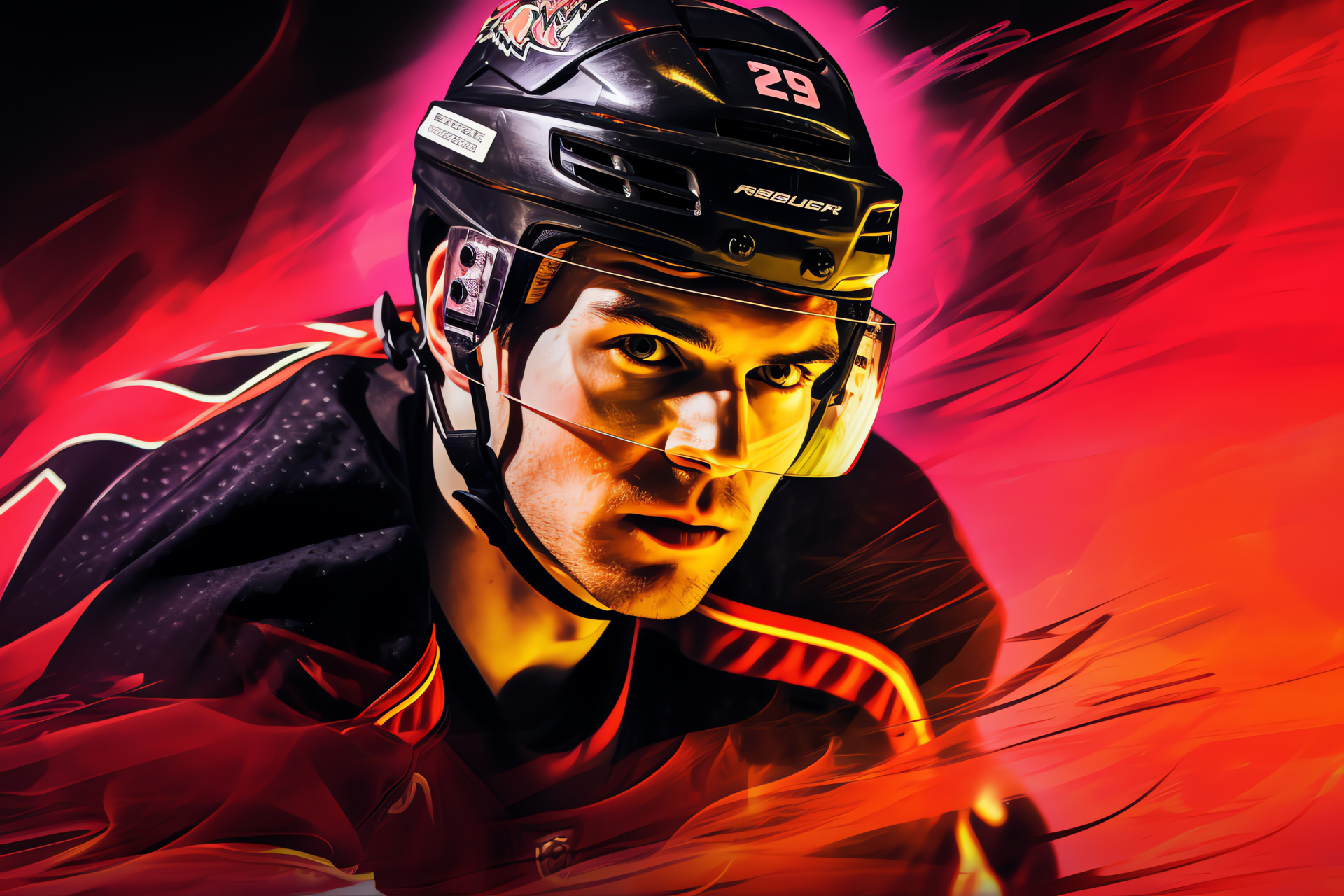 Ottawa Senators hockey, NHL player, Ice hockey equipment, Illuminated gaming arena, Canadian team, HD Desktop Wallpaper