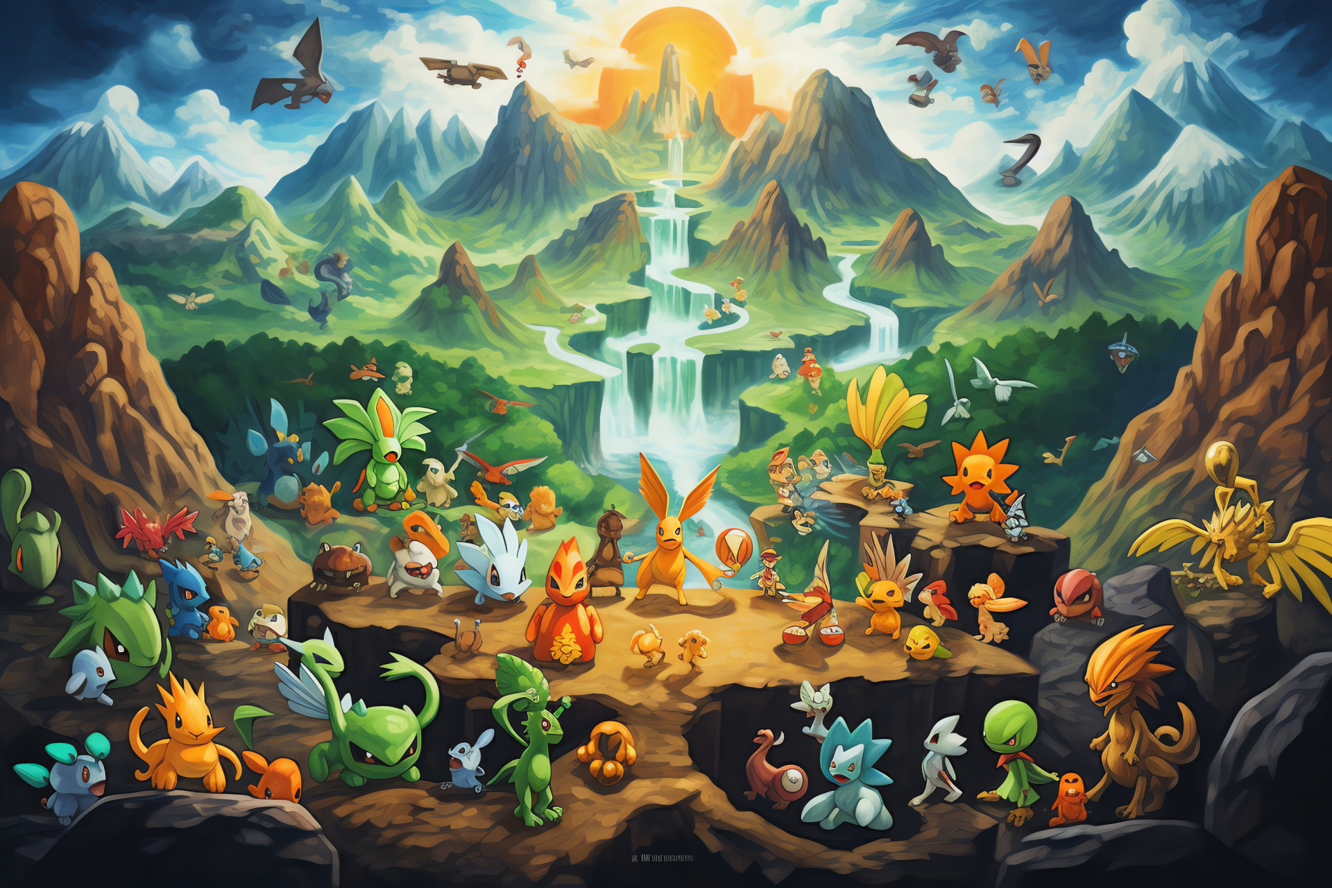 Treecko and Torchic companionship, Dungeon crawling tactics, Fierce Pokemon adversaries, Strategic role play, Mystery Dungeon legend, HD Desktop Wallpaper