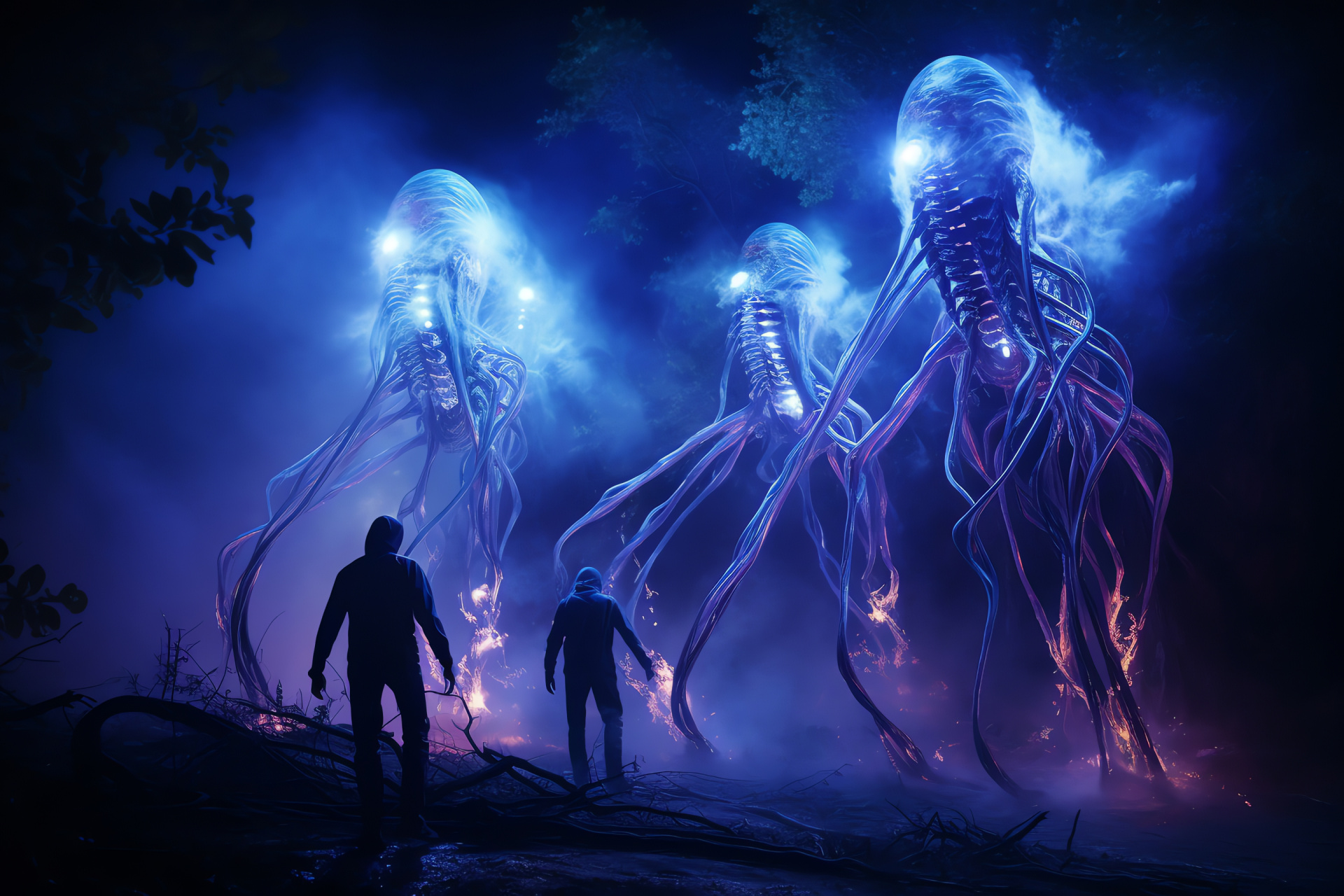 Extraterrestrial visuals, Distant universe, Unique lifeforms, Luminous organisms, Alien terrain, HD Desktop Wallpaper