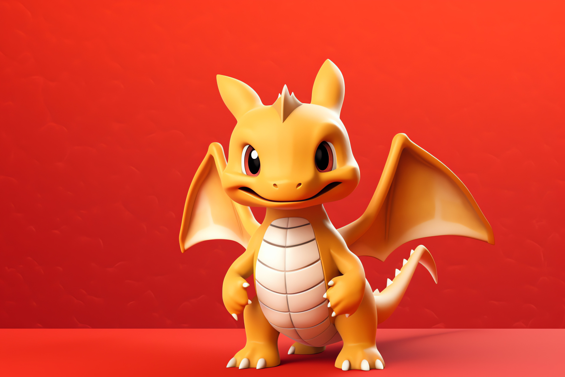 Dragonite, Pokmon High-flyer, Panoramic background, Creature fascination, Round-eyed wonder, HD Desktop Wallpaper