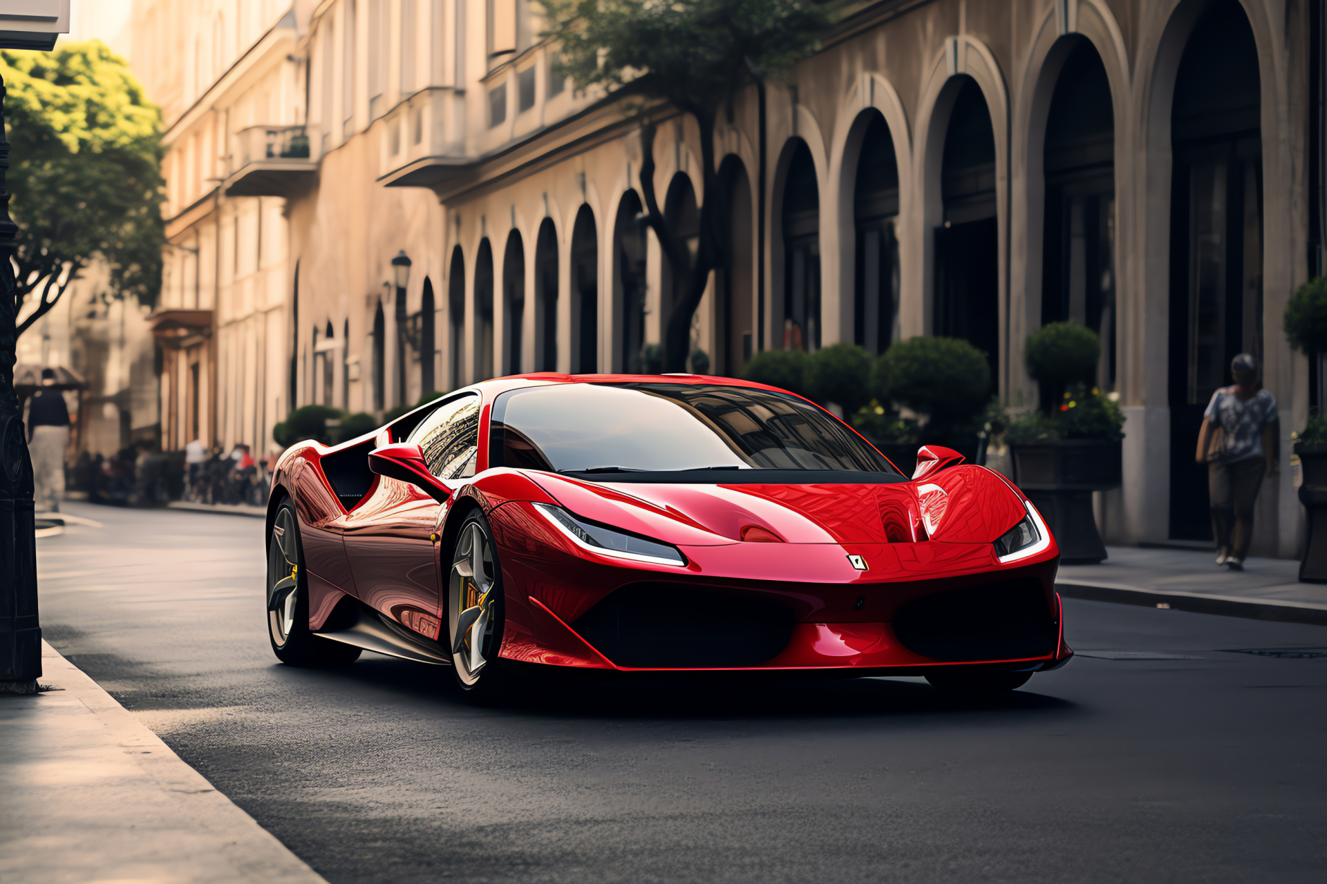 Ferrari SF90 Stradale, Italian supercar, Maranello engineering, Performance vehicle, Luxury sports car, HD Desktop Image