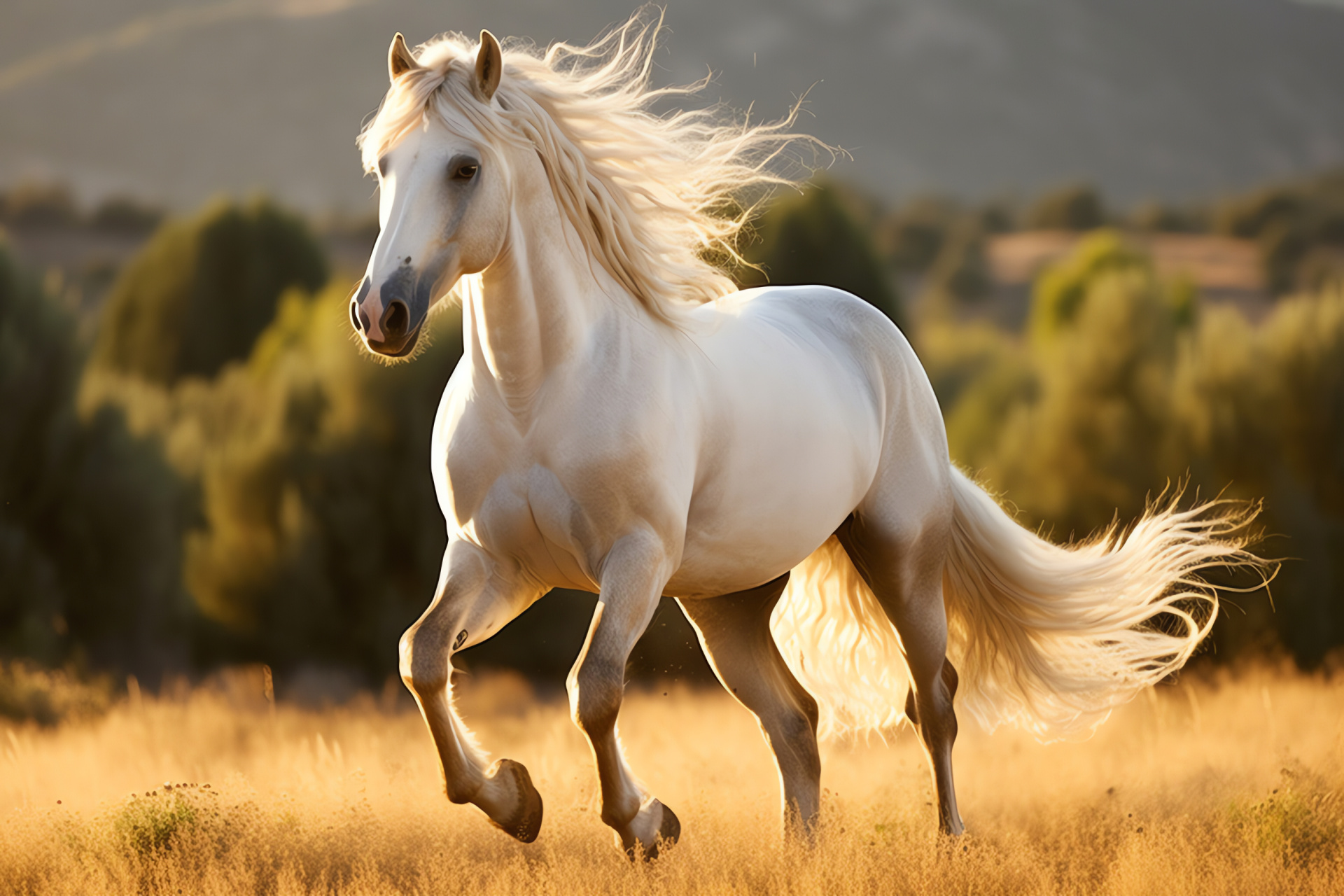 Andalusian Horse, equine splendor, snow-white coat, textured beauty, equine grace, HD Desktop Image