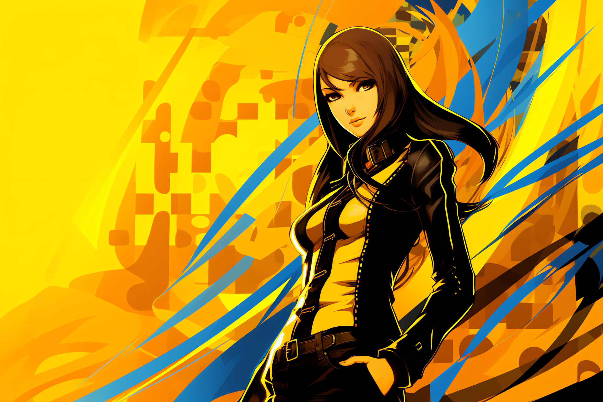 Persona 4 Golden Vita, Mitsuru Kirijo representation, Elegant demeanor, Persona series, HD Desktop Wallpaper