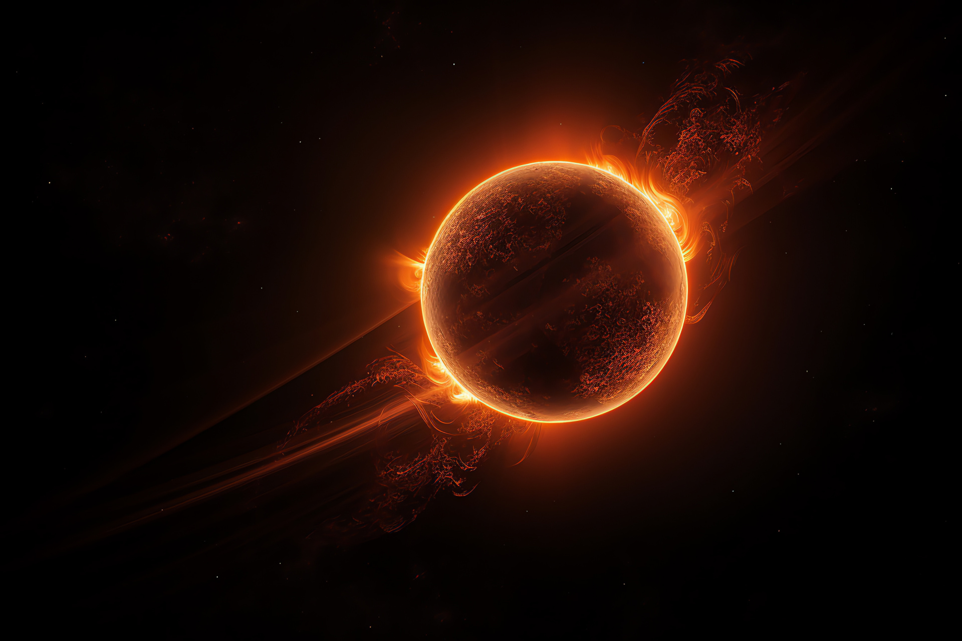 Lunar scenario, Celestial phenomenons, Mysterious cosmos, Eclipsing bodies, Celestial silhouette, HD Desktop Wallpaper