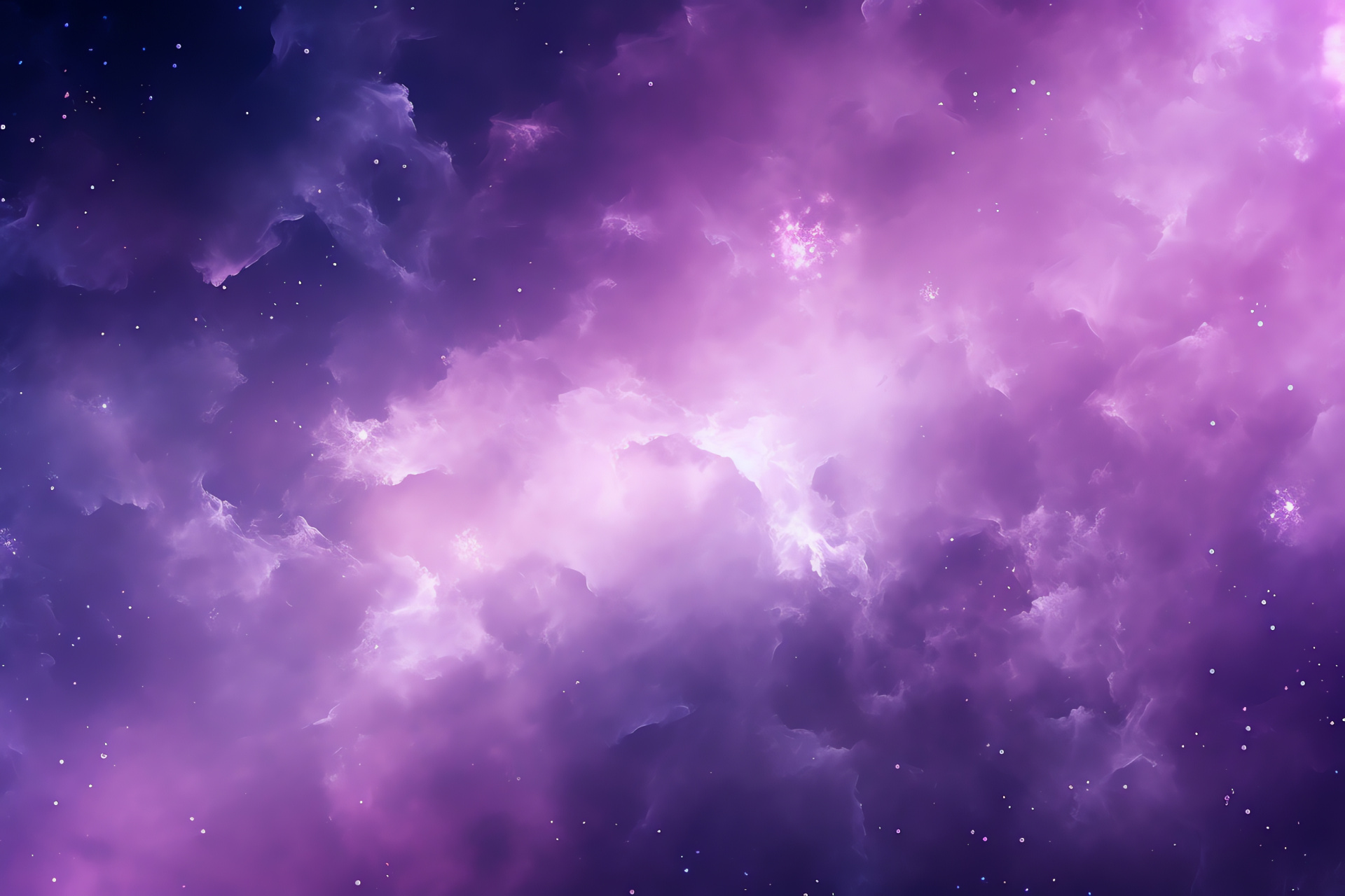 Purple Space Vista, Galactic Journey, Starry Expanse, Universe Mystique, Ethereal Cosmos, HD Desktop Image