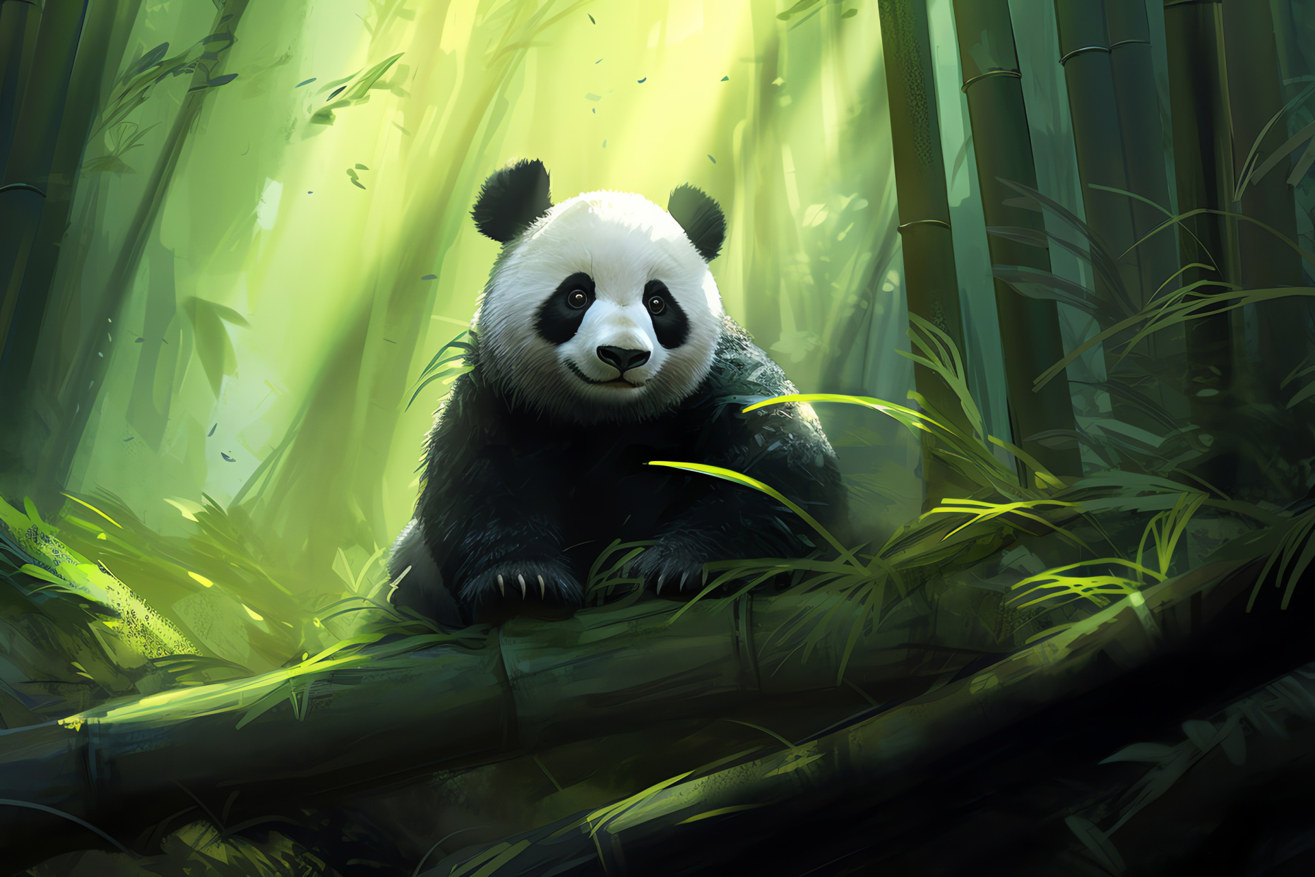 Panda habitat, Sichuan province, Ailuropoda melanoleuca, Wildlife conservation, Chinese fauna, HD Desktop Wallpaper