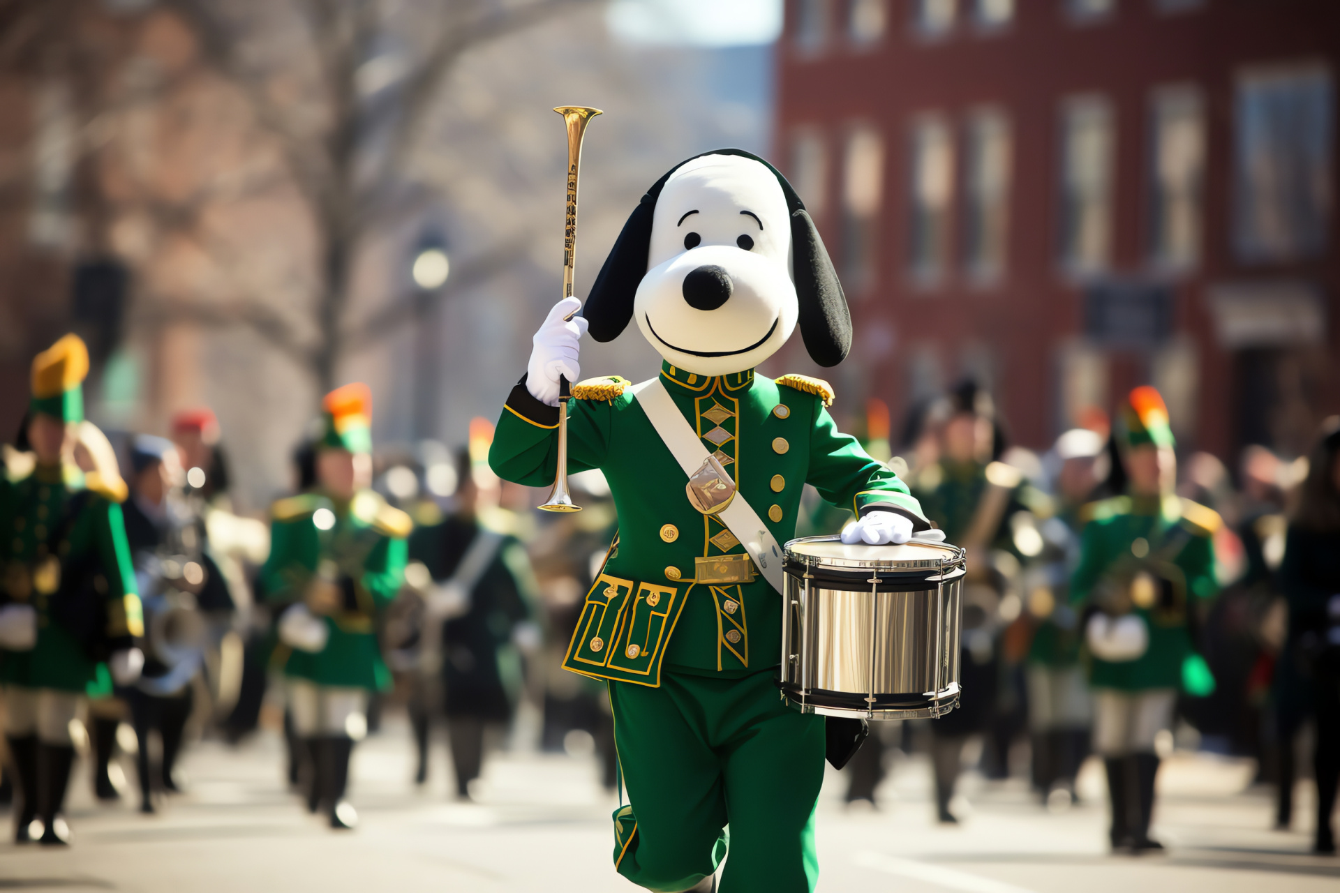 Snoopy, Irish celebration, March 17th, Boston festivities, annual parade, HD Desktop Wallpaper