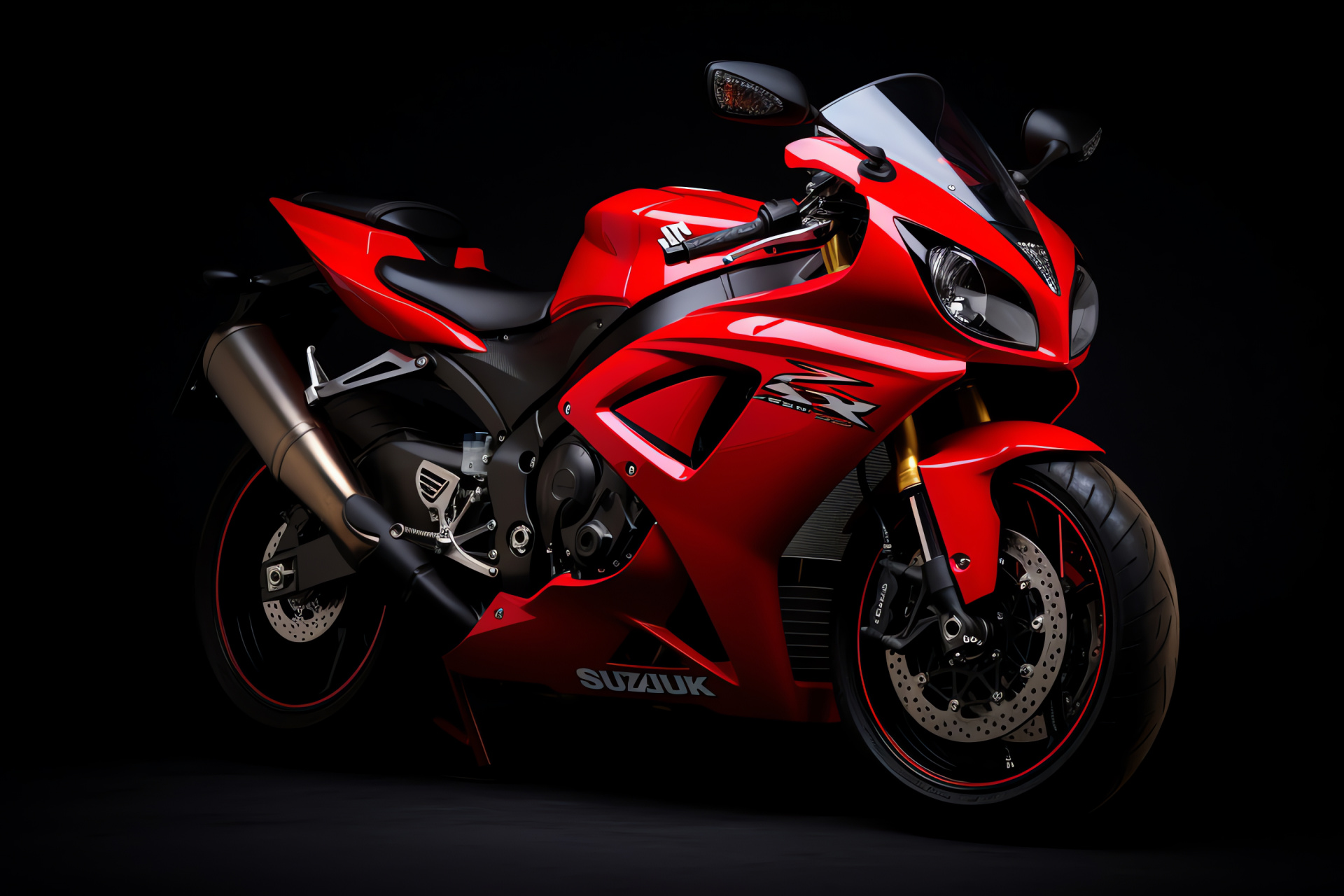 Suzuki GSXR 750, Red-hot superbike, Track-ready machine, Premium motorcycle, Rider's pride, HD Desktop Image