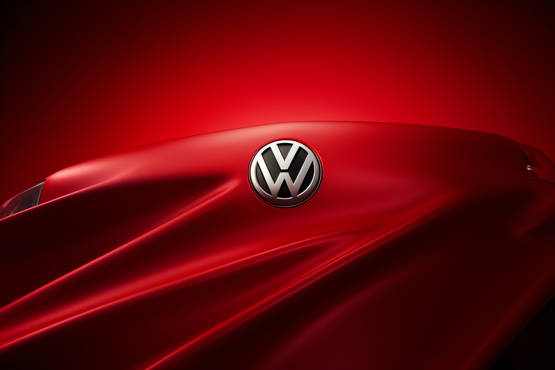 Volkswagen logo representation, iconic emblem, vivid backdrop, expressiveness, vitality, HD Desktop Image