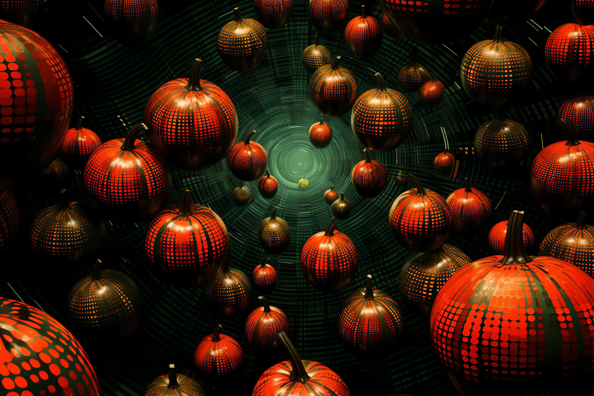 Autumn pumpkin, culinary celebration, unique patterns design, stark contrast, festive hue, HD Desktop Wallpaper