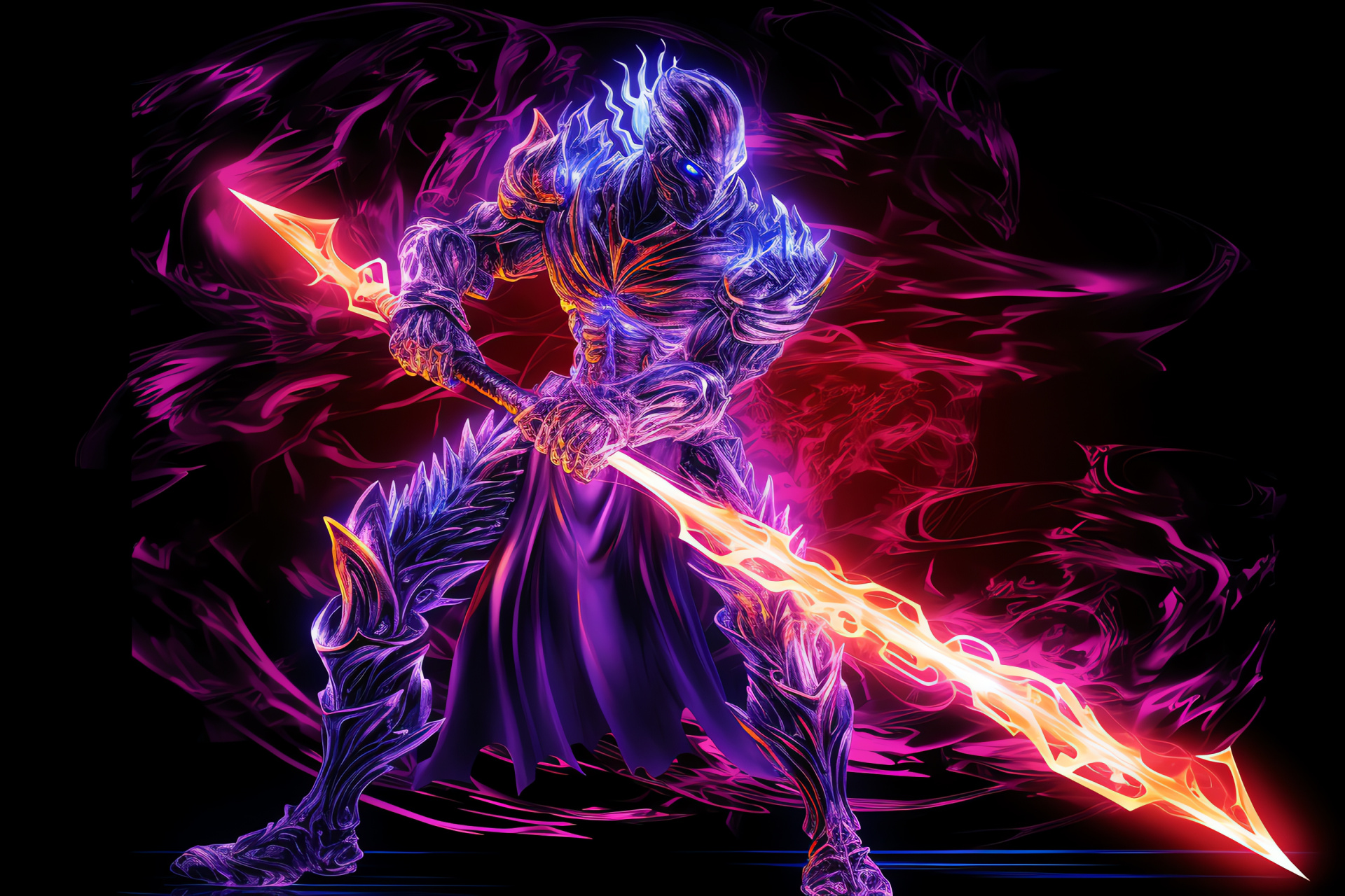 Voldo form, Soul Calibur enigma, Twisted stance, Obscured vision, Arching silhouette, HD Desktop Wallpaper