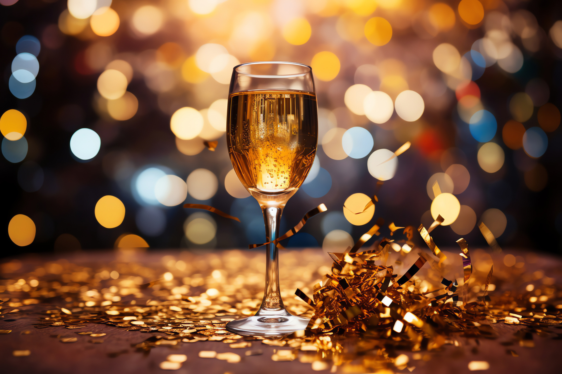 New Year's bubbly, Champagne celebration, Festive sparkle, Party atmosphere, Midnight toast, HD Desktop Wallpaper