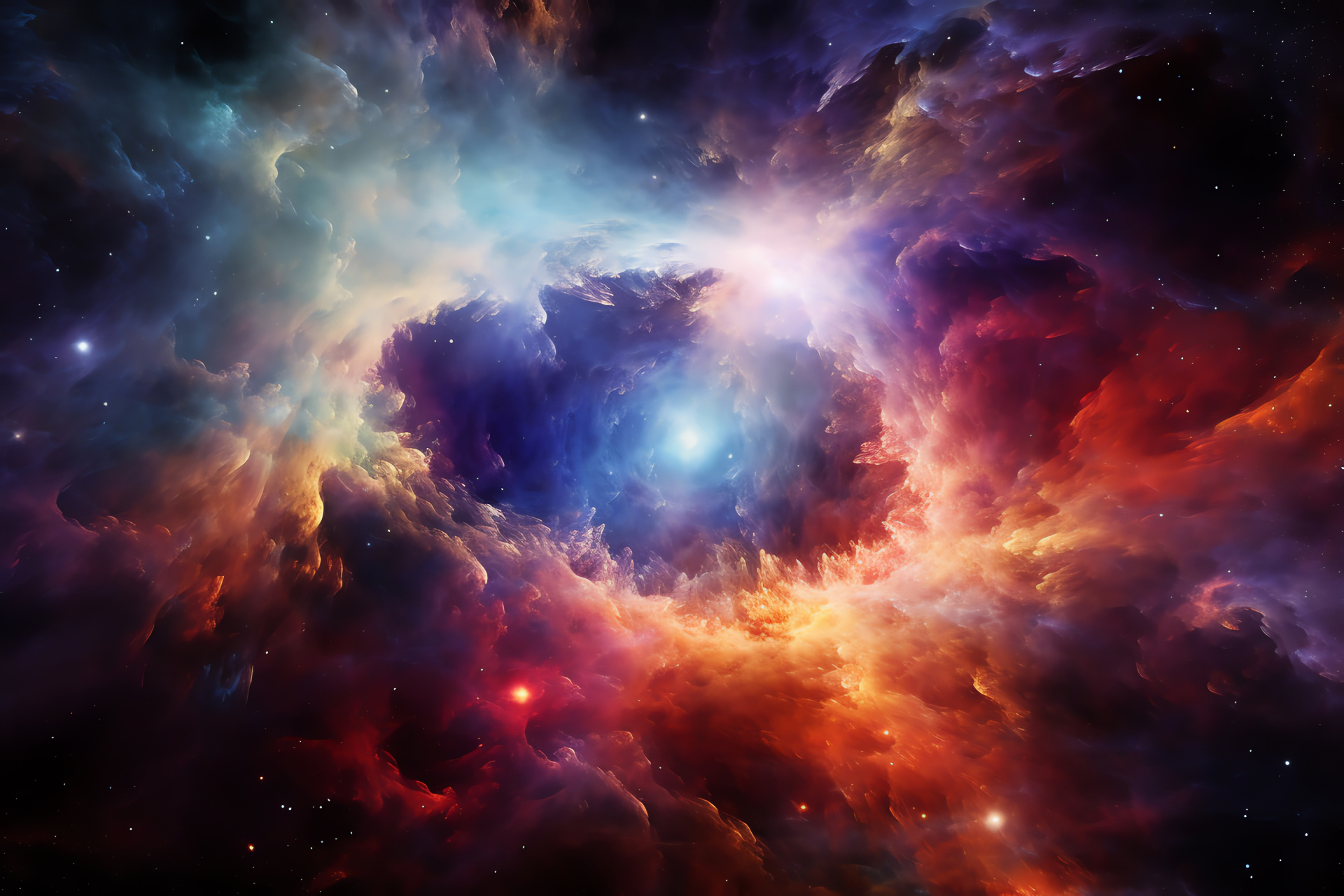 Expansive star death, Cosmic spectacle, Celestial detonation, Star remnants, Galaxy colors, HD Desktop Image