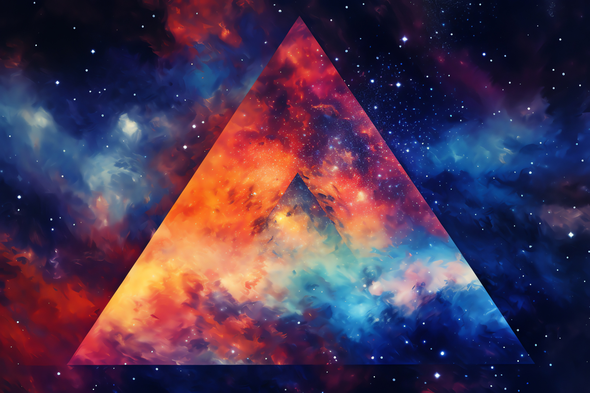 Triangulum Galaxy, Spiral shape, Celestial scenery, Blue astral colors, Galactic wonder, HD Desktop Wallpaper