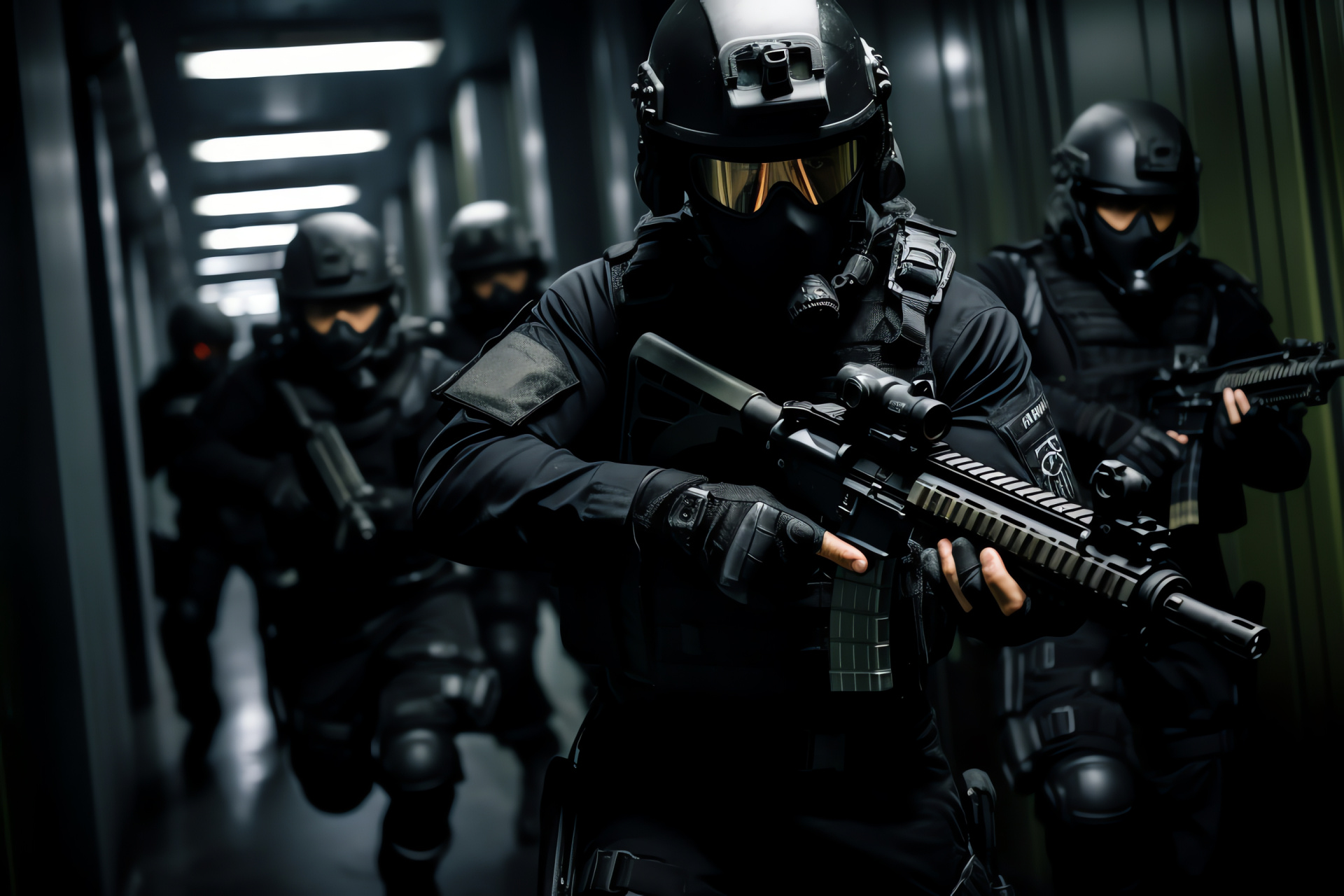 Point Blank session, action-packed gameplay, Ghost Unit, top-secret location, tactical mission, HD Desktop Image