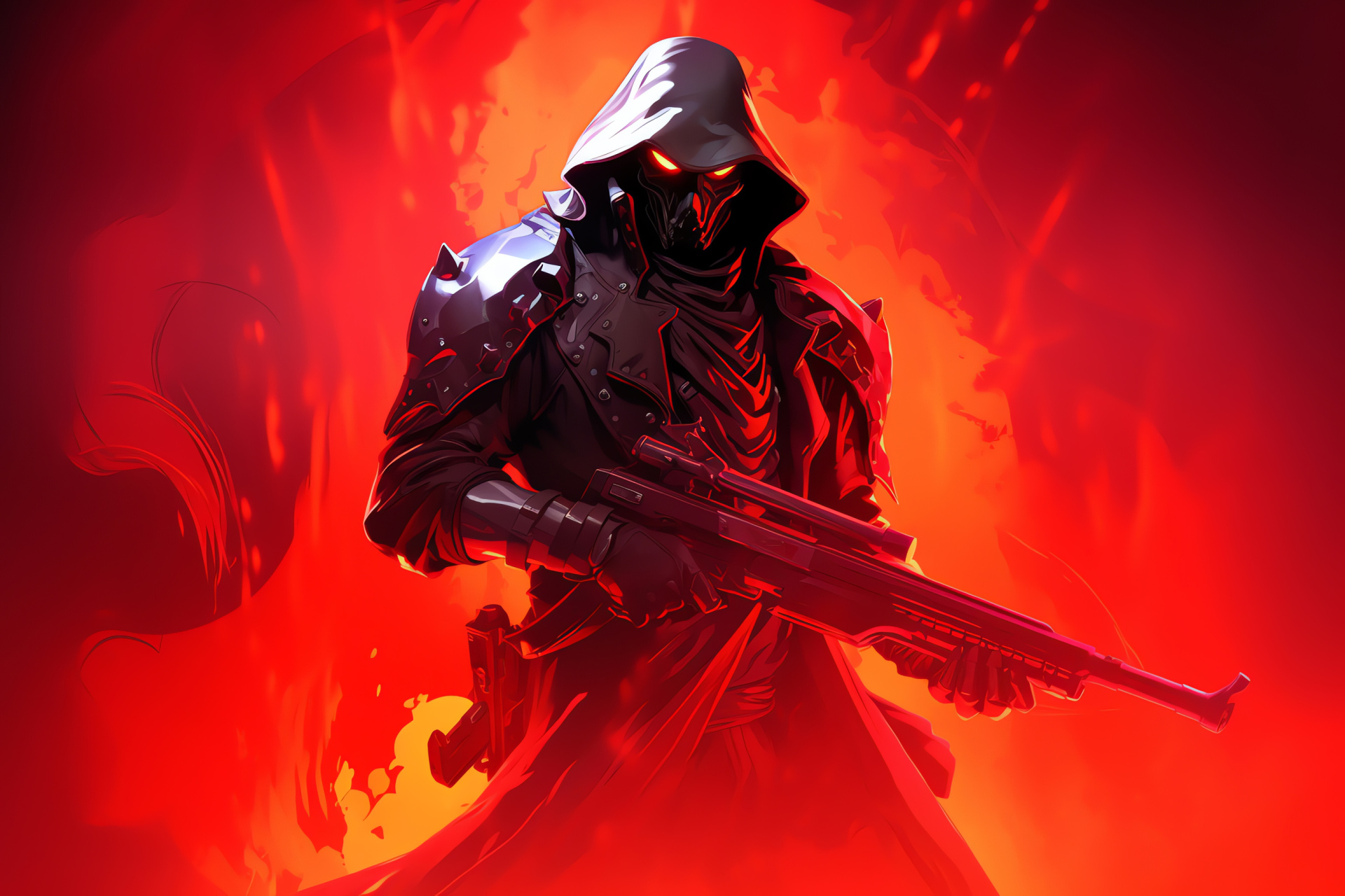 Overwatch game, Wraith-inspired Reaper, Shadowy protagonist, Video game culture, Digital cloak, HD Desktop Image