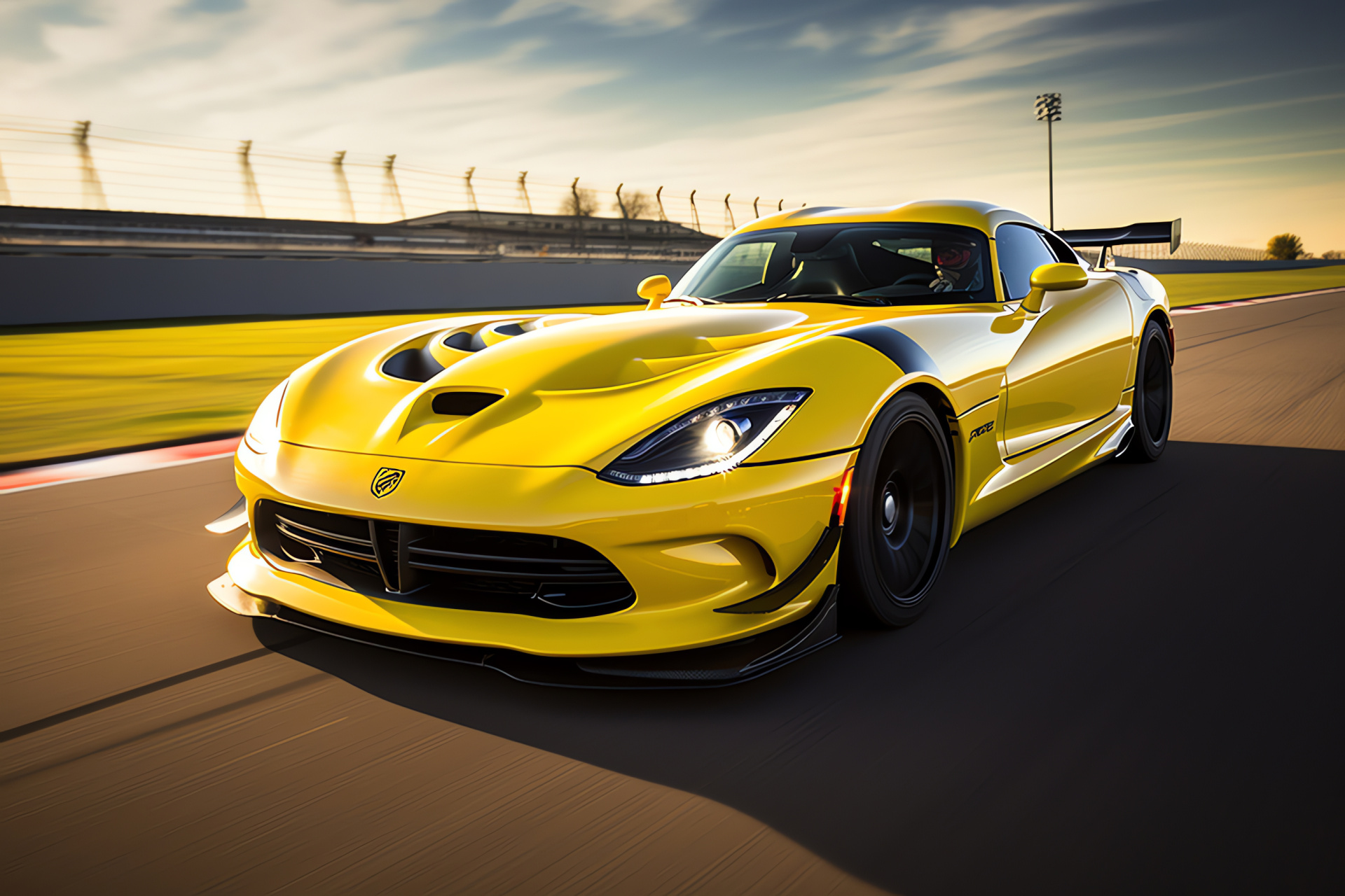 SRT Viper GTS-R, World-famous Indianapolis track, Race-ready design, Emblem of speed, Motorsports competition, HD Desktop Wallpaper