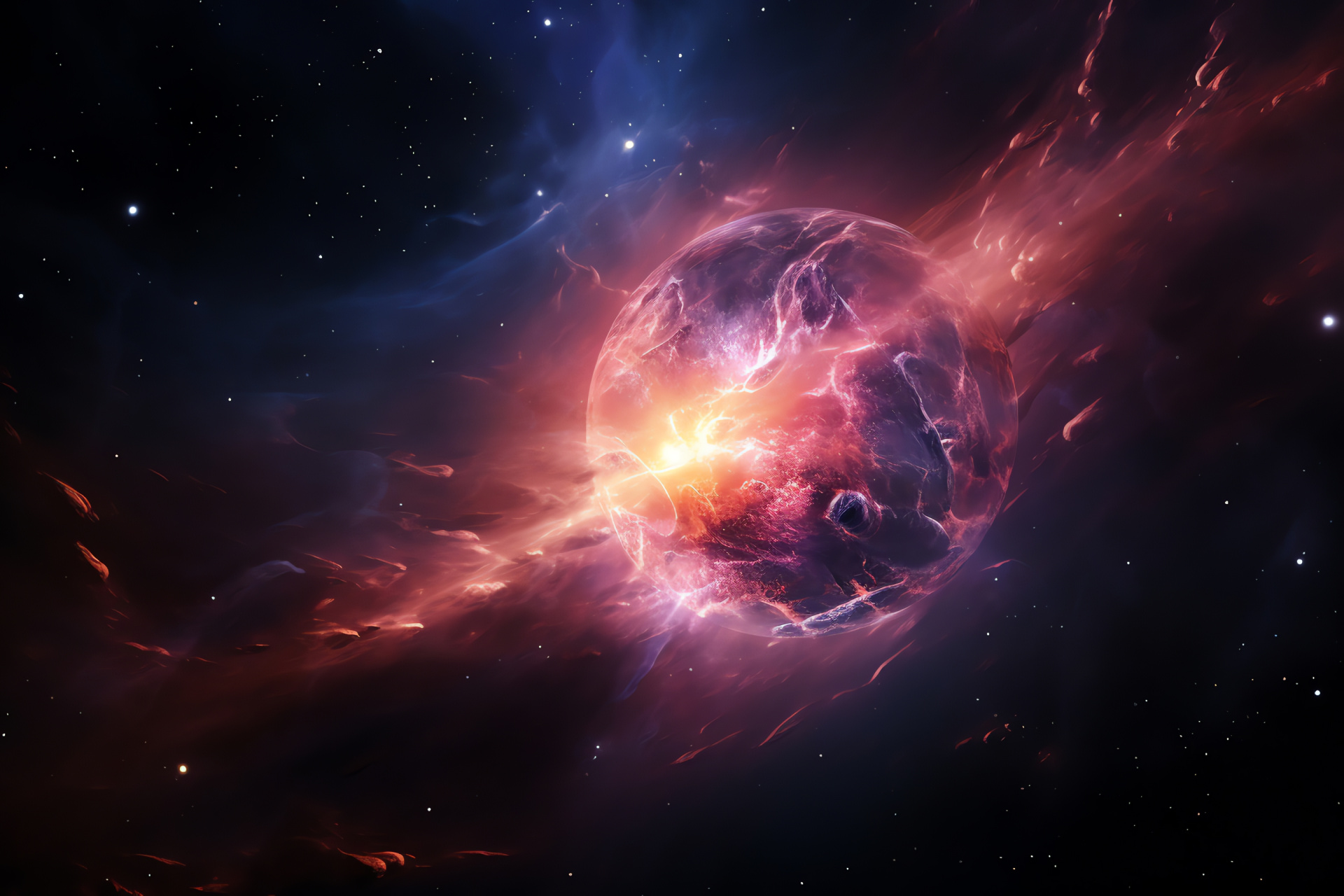 Planetary nebula spectacle, Star demise, Galactic colors, Stellar remnants, Astronomical wonder, HD Desktop Wallpaper