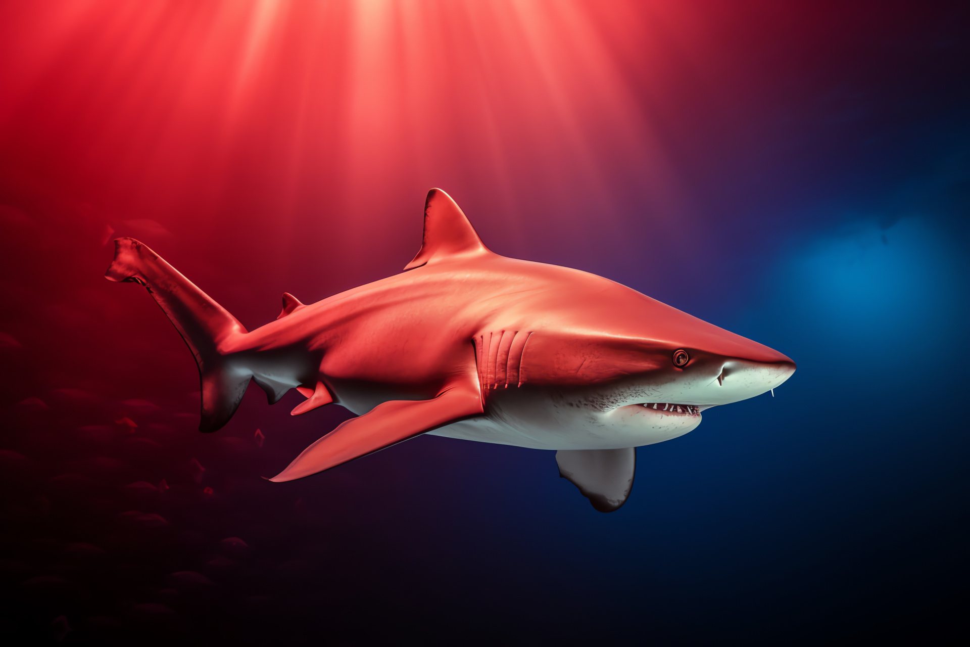 Bull Shark, Predatory fish, Aquarium creature, Shark species, Nautical scene, HD Desktop Image