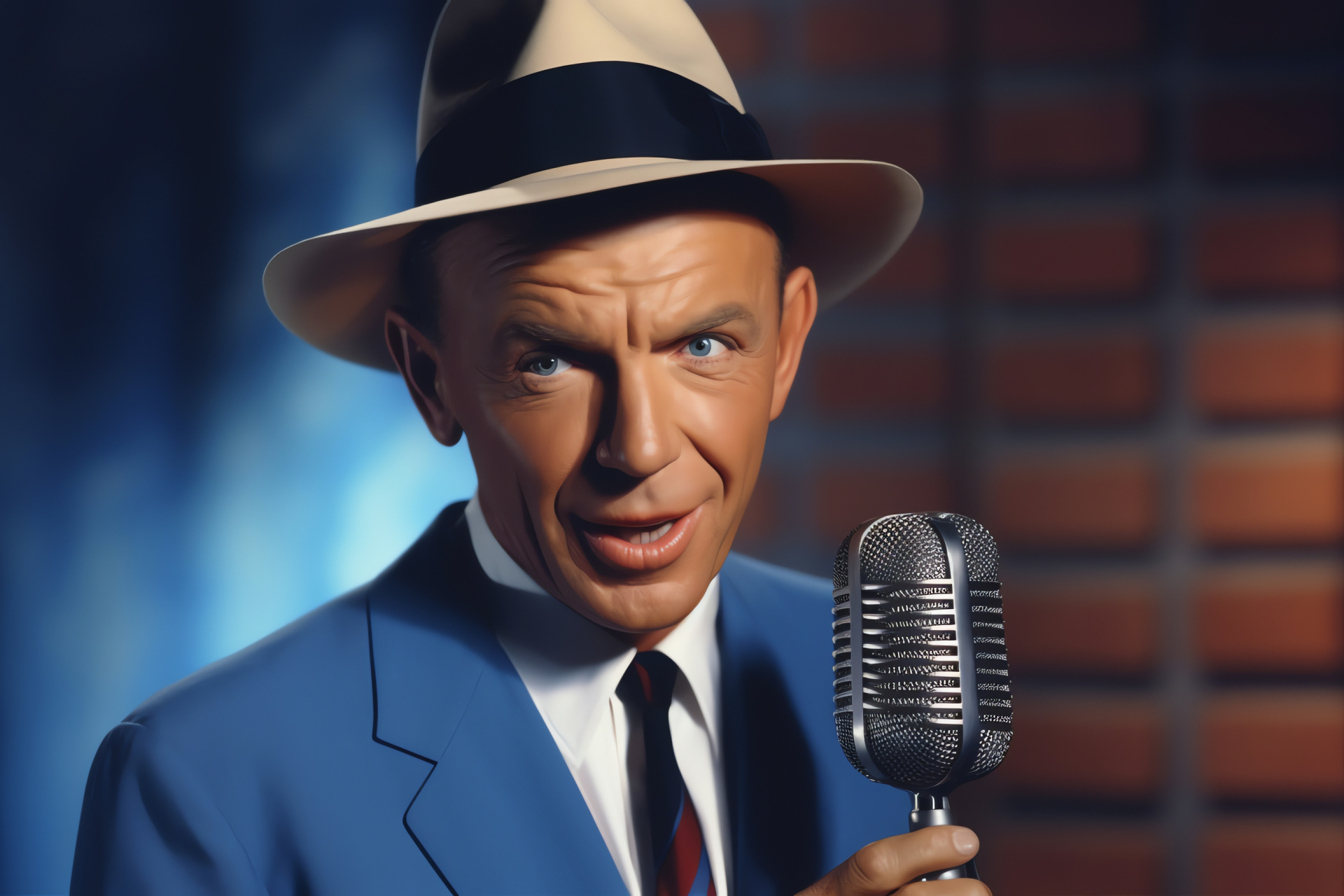 Frank Sinatra, Las Vegas icon, Crooner's blue eyes, Musical performance, Elegant celebrity, HD Desktop Wallpaper