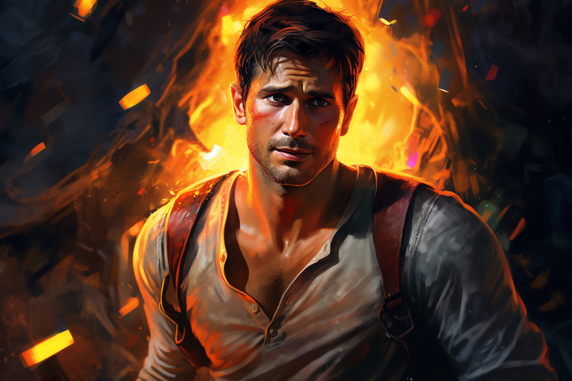 Uncharted 2 treasure quest, Nathan Drake, Southeast Asian island, Spelunking action, Oceanic buccaneer loot, HD Desktop Wallpaper