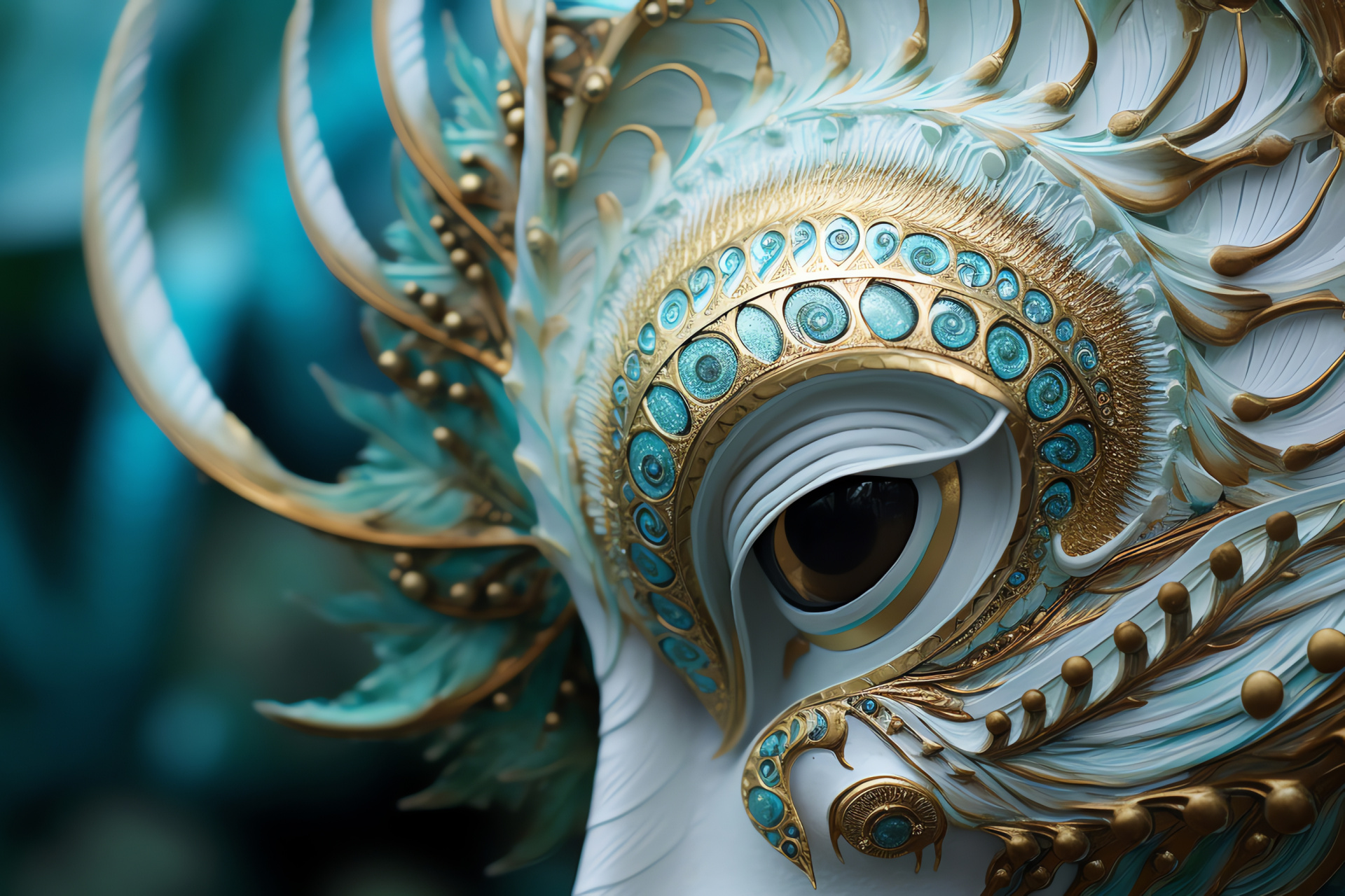 Tropical Nautilus, Aquamarine optics, Shell ornamentation, Maldives marine life, Exotic sea dwellers, HD Desktop Image