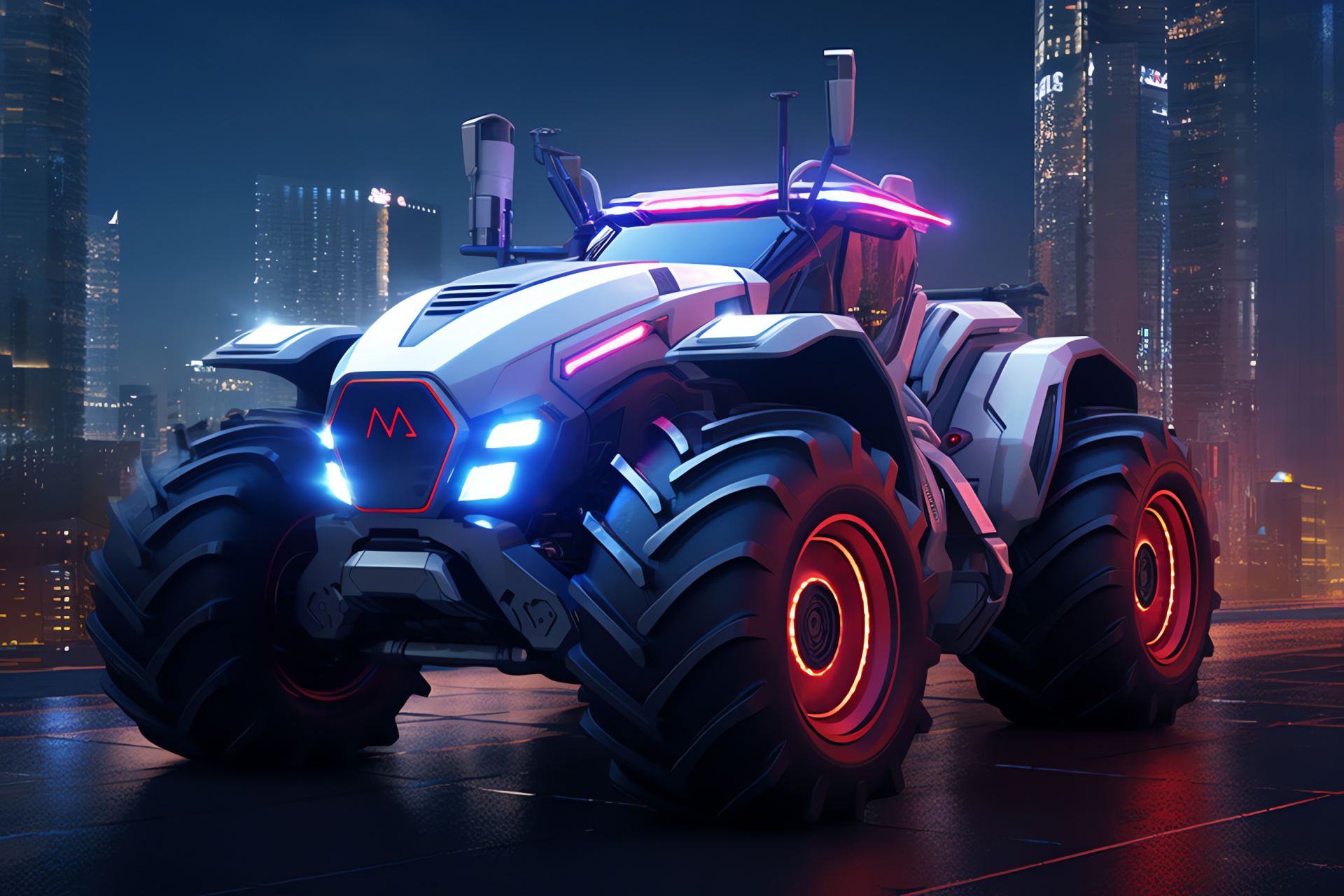 AGCO MT975E Tractor, Future city farming, Mega tractor, Advanced agri-technology, High-capacity agriculture, HD Desktop Image