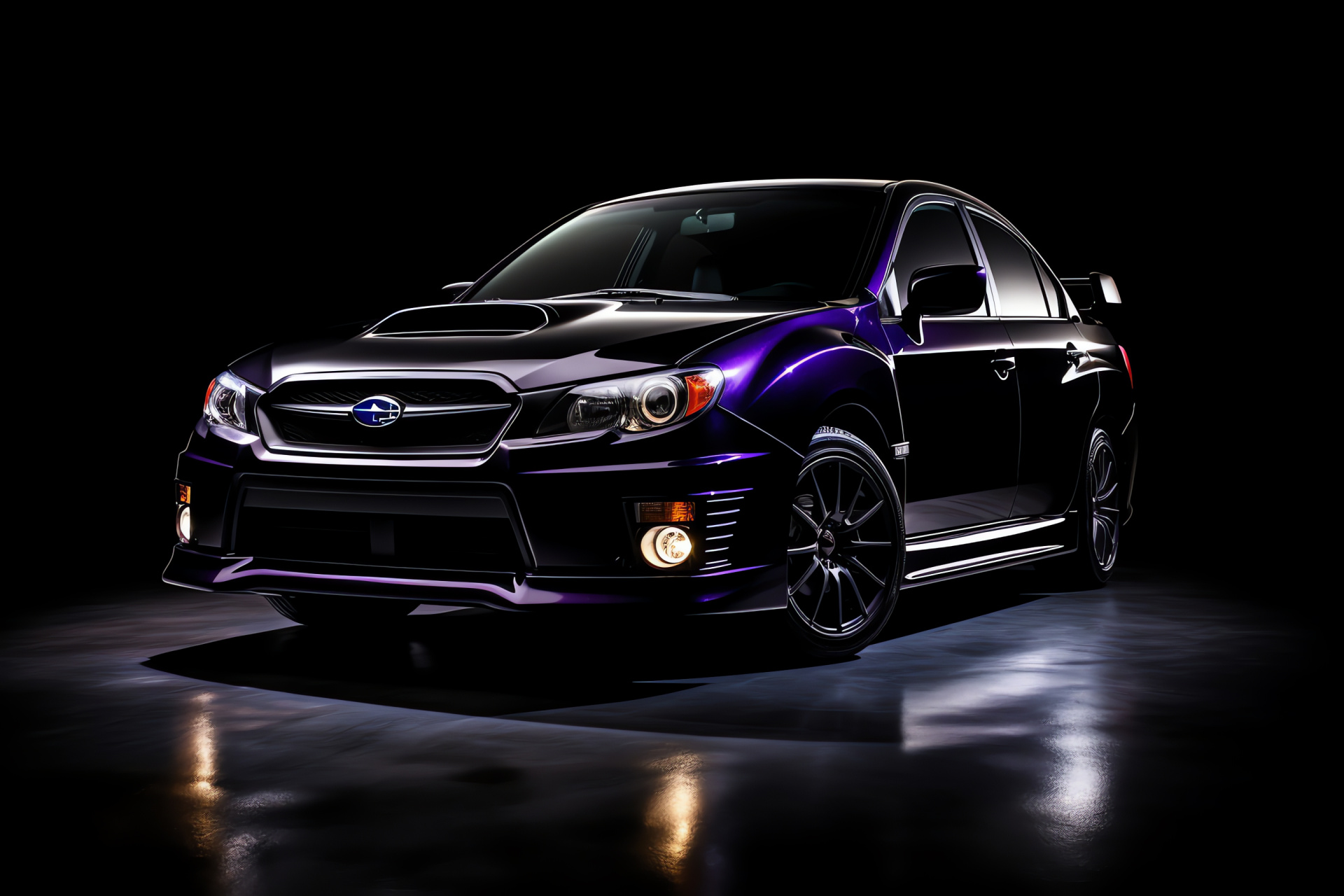 Subaru Impreza WRX, majestic purple, sports sedan, Japanese compact, bold presence, HD Desktop Wallpaper