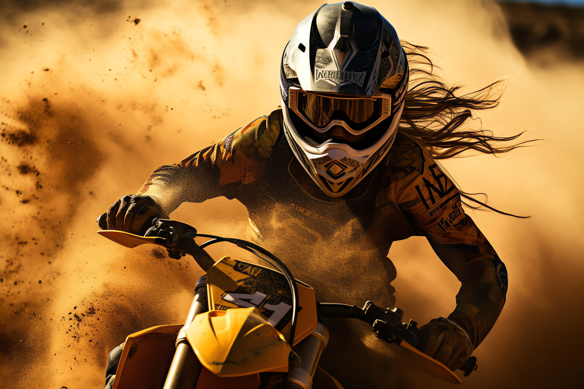 Dirt bike racer, Off-road gear, Motocross action, Outdoor motorsport, Dirty trails, HD Desktop Wallpaper