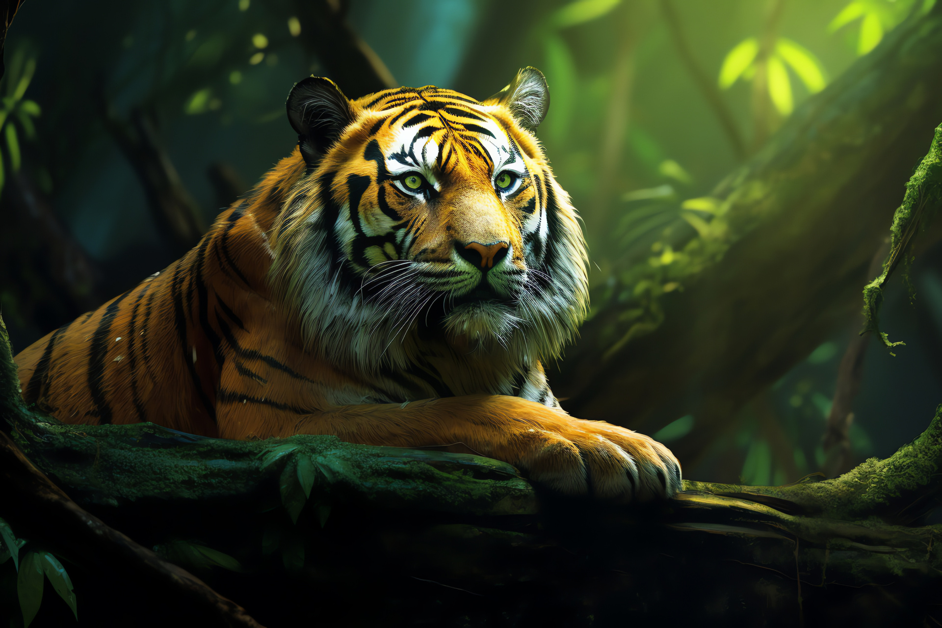 Malayan Tiger, Exotic big cat, Majestic stripes, Malaysia biodiversity, Apex predator, HD Desktop Image