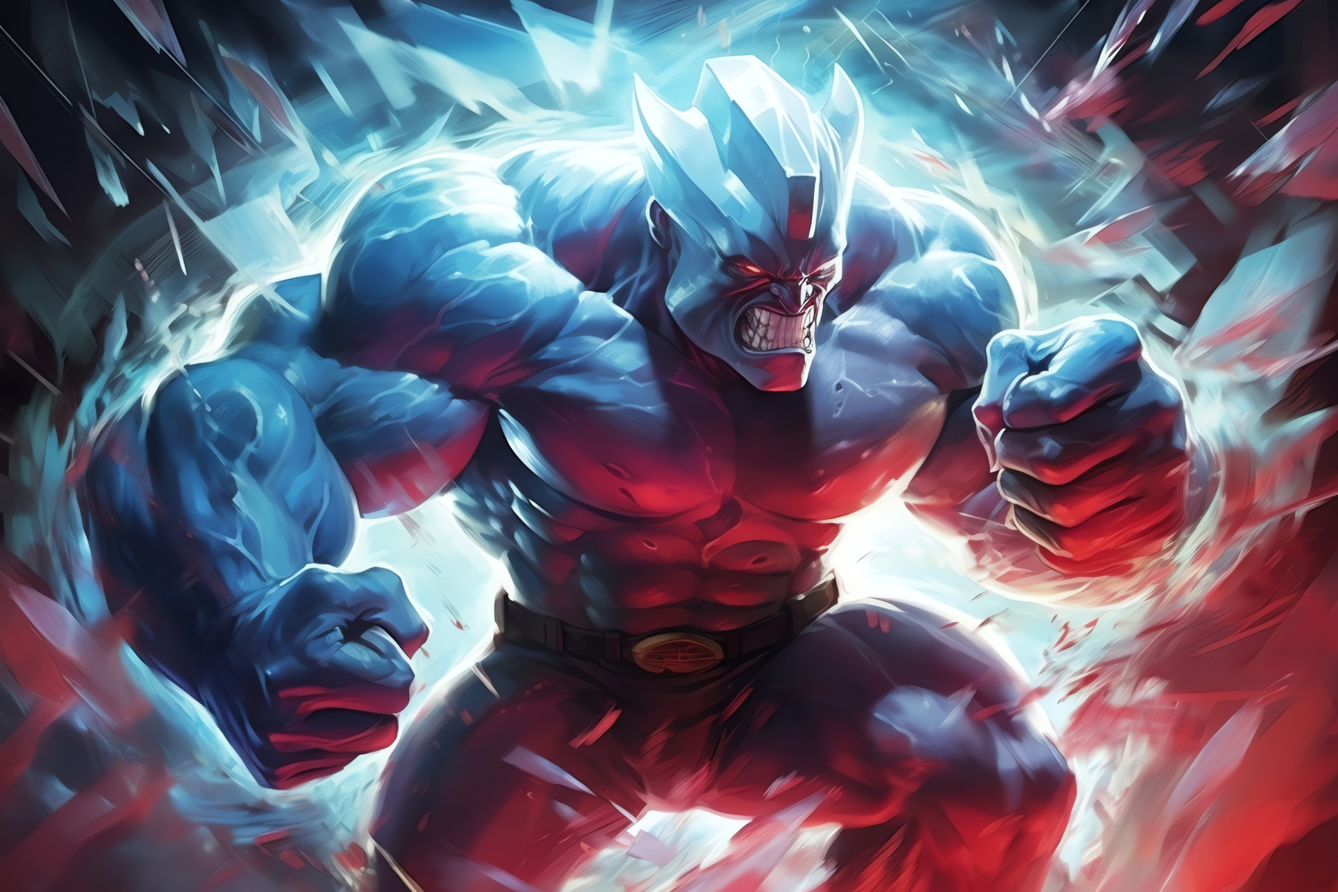 Machamp stature, Pokmon combat, Fighting expert, Muscle showcase, Power personified, HD Desktop Wallpaper