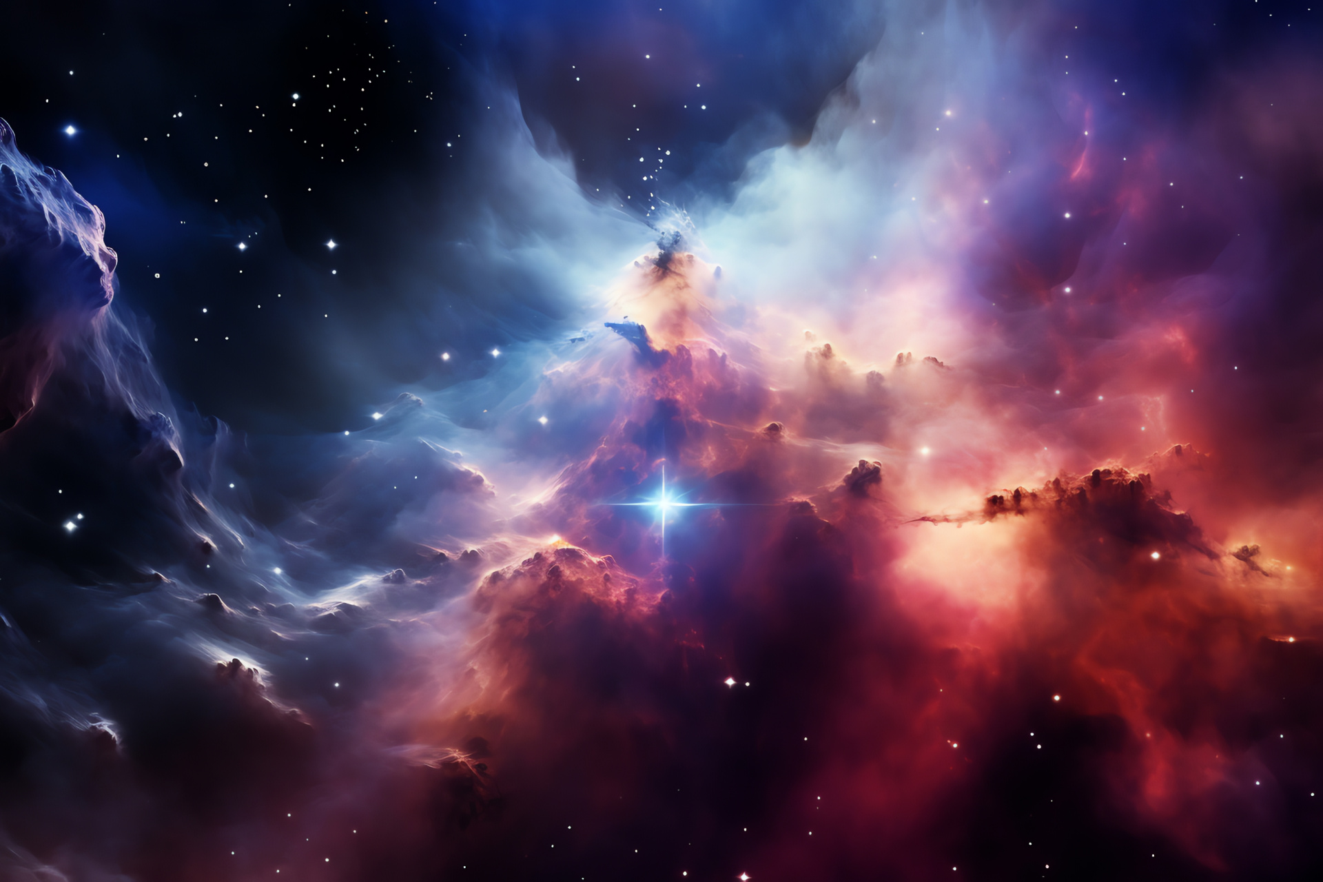 Cosmic fabric, Space cloud complexity, Nebula palette, Gaseous rainbow, Dust swirls in space, HD Desktop Image