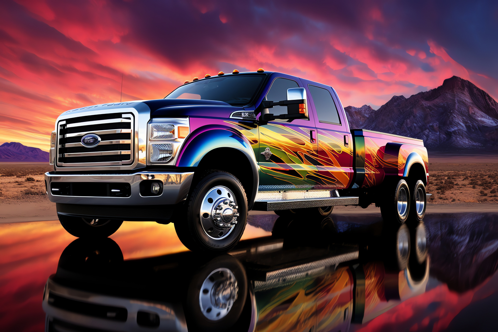 Powerstroke engine, High performance, Automotive innovation, Engineering marvel, Mechanical excellence, HD Desktop Image