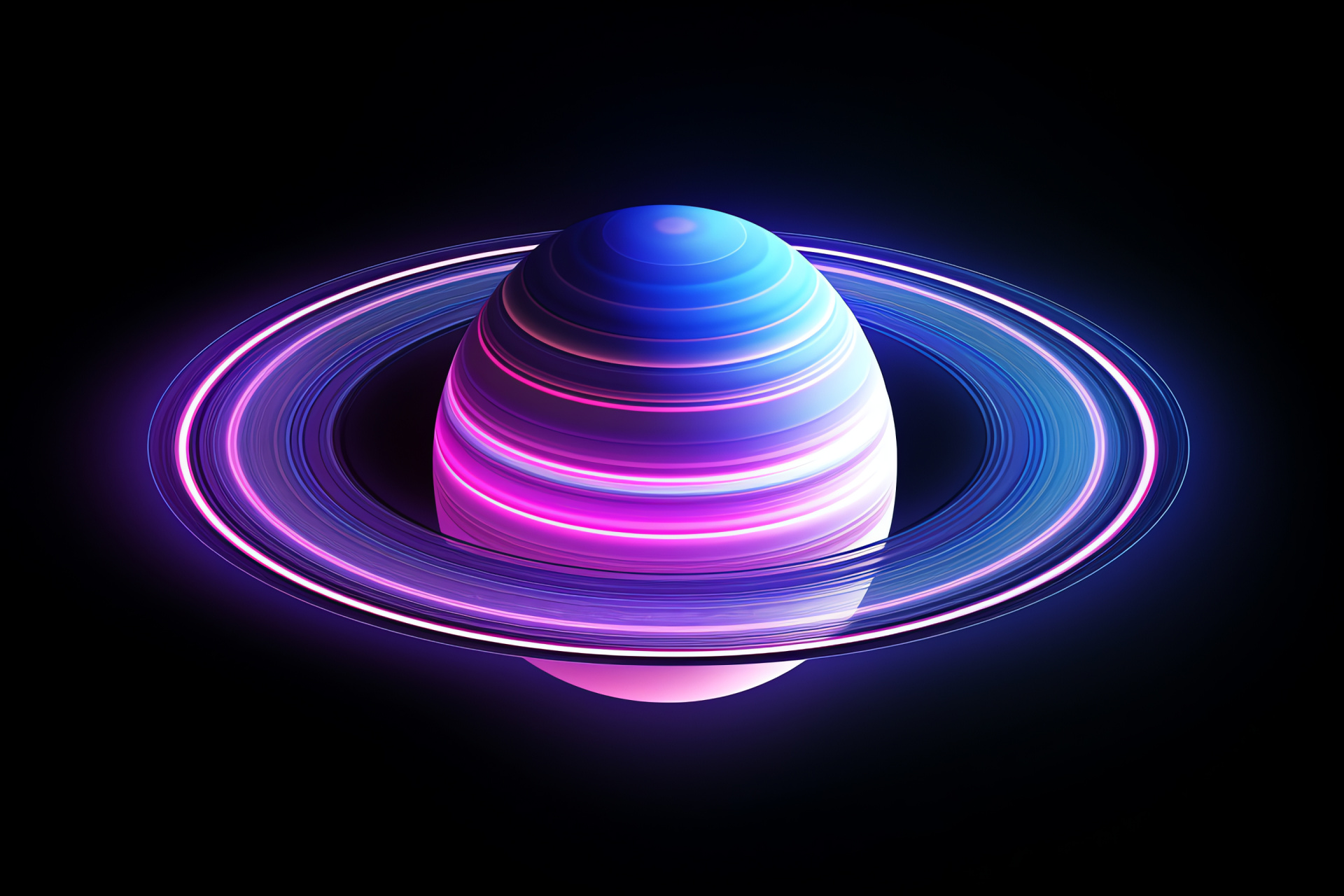 Ringed giant Saturn, Planetary atmosphere, Gas giant view, Cosmic wonder, Astronomical object, HD Desktop Wallpaper