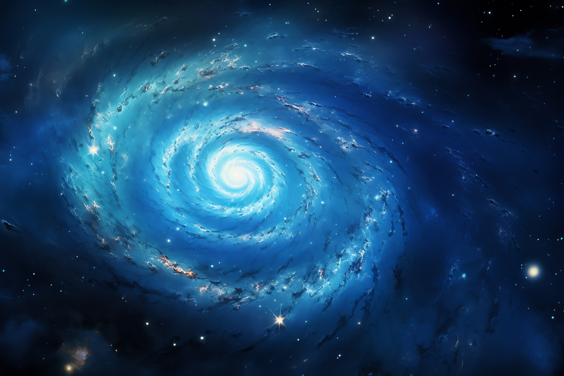 Spiral galaxy, Whirlpool Galaxy, Galactic movement, Spiral structure, Stellar clusters, HD Desktop Image