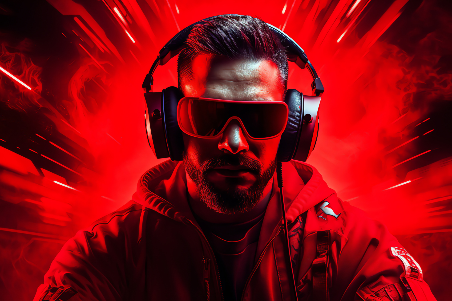 Skilled PC Gamer, Virtual quest participant, Intense focus, Casual gaming stance, Gamer's concentration, HD Desktop Image